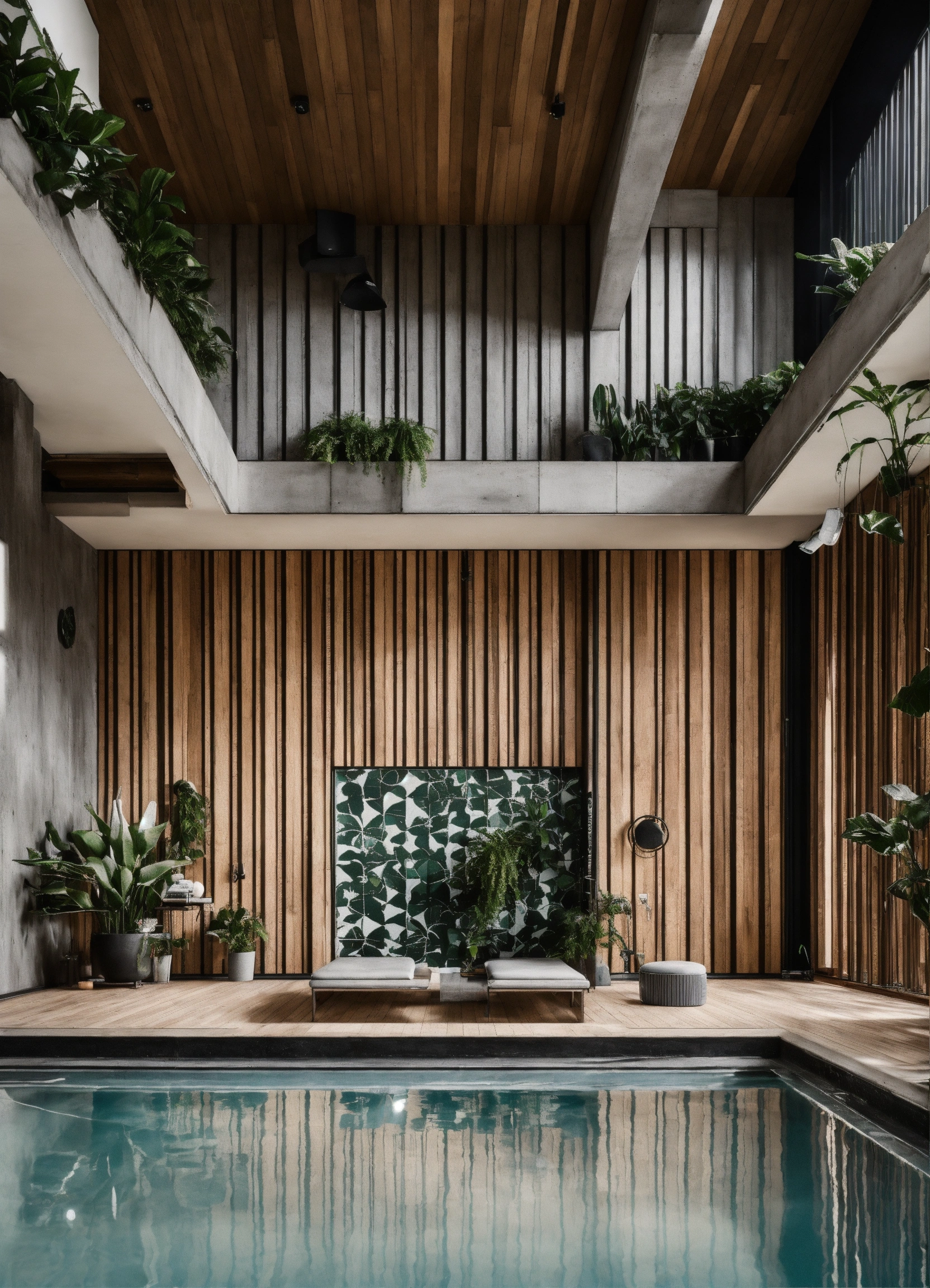 Lexica - Fitness, gym, swimming pool, avangard, interior, cozy, wood ...