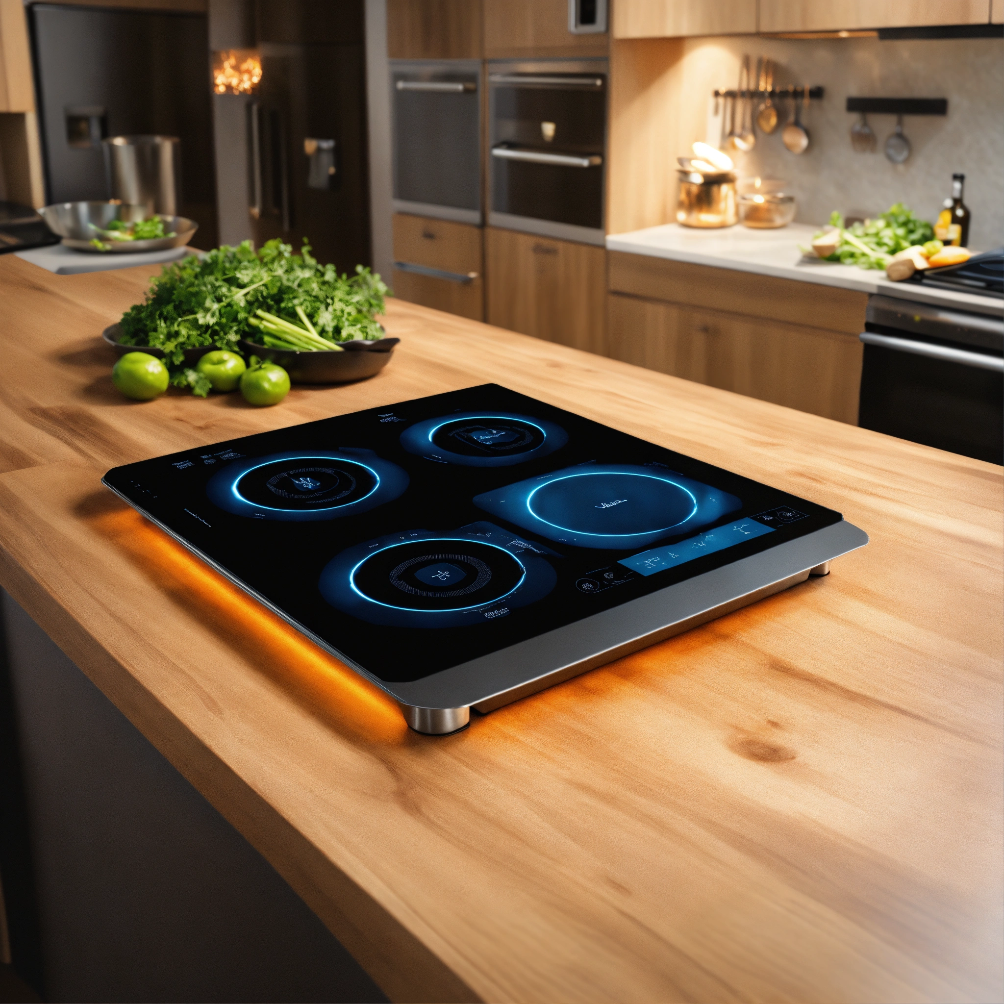 Lexica - Tablet embedded in a kitchen island countertop, UI/UX design ...