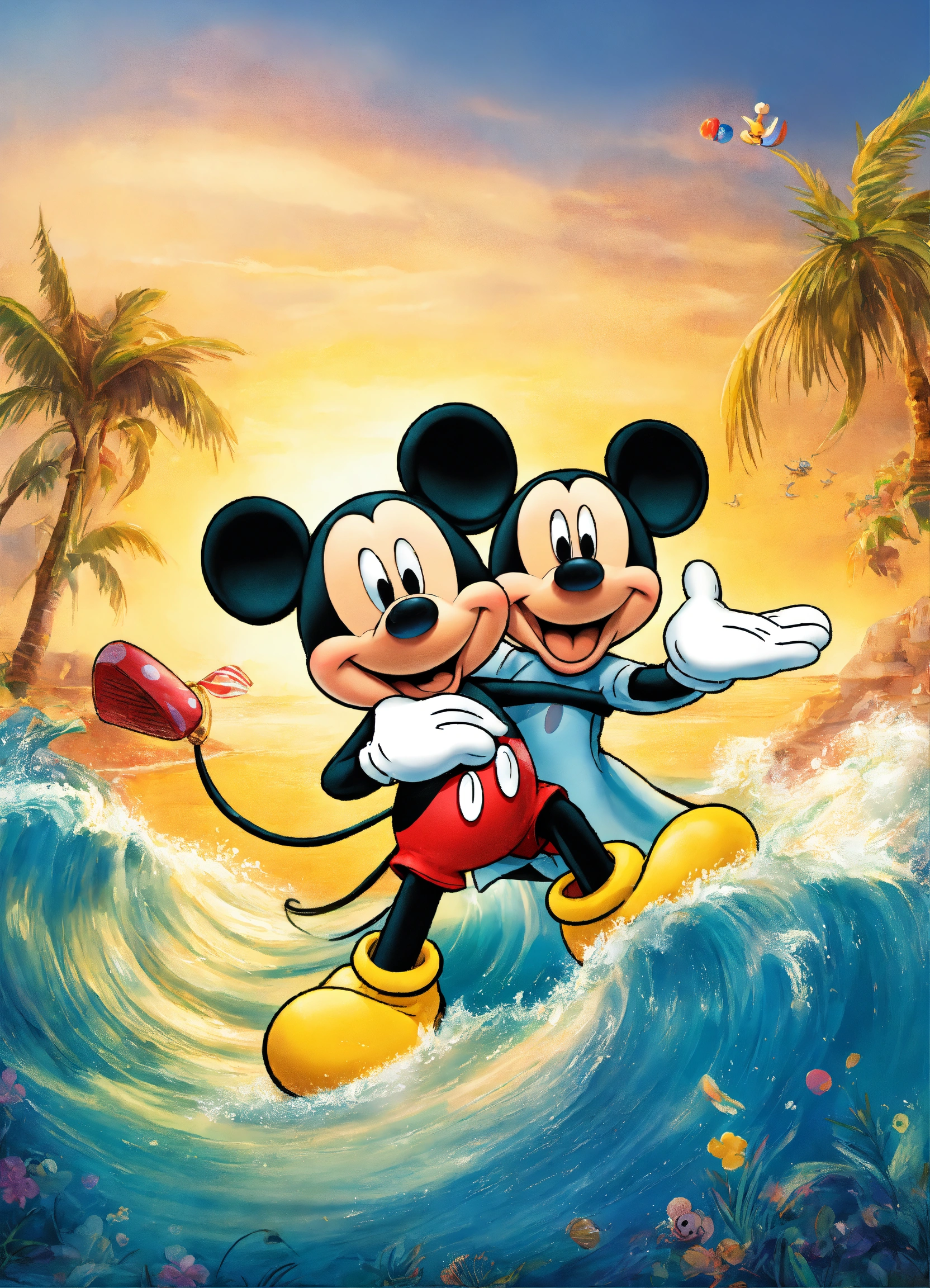 Lexica - Disney's beloved character Mickey Mouse beach comedy musical.