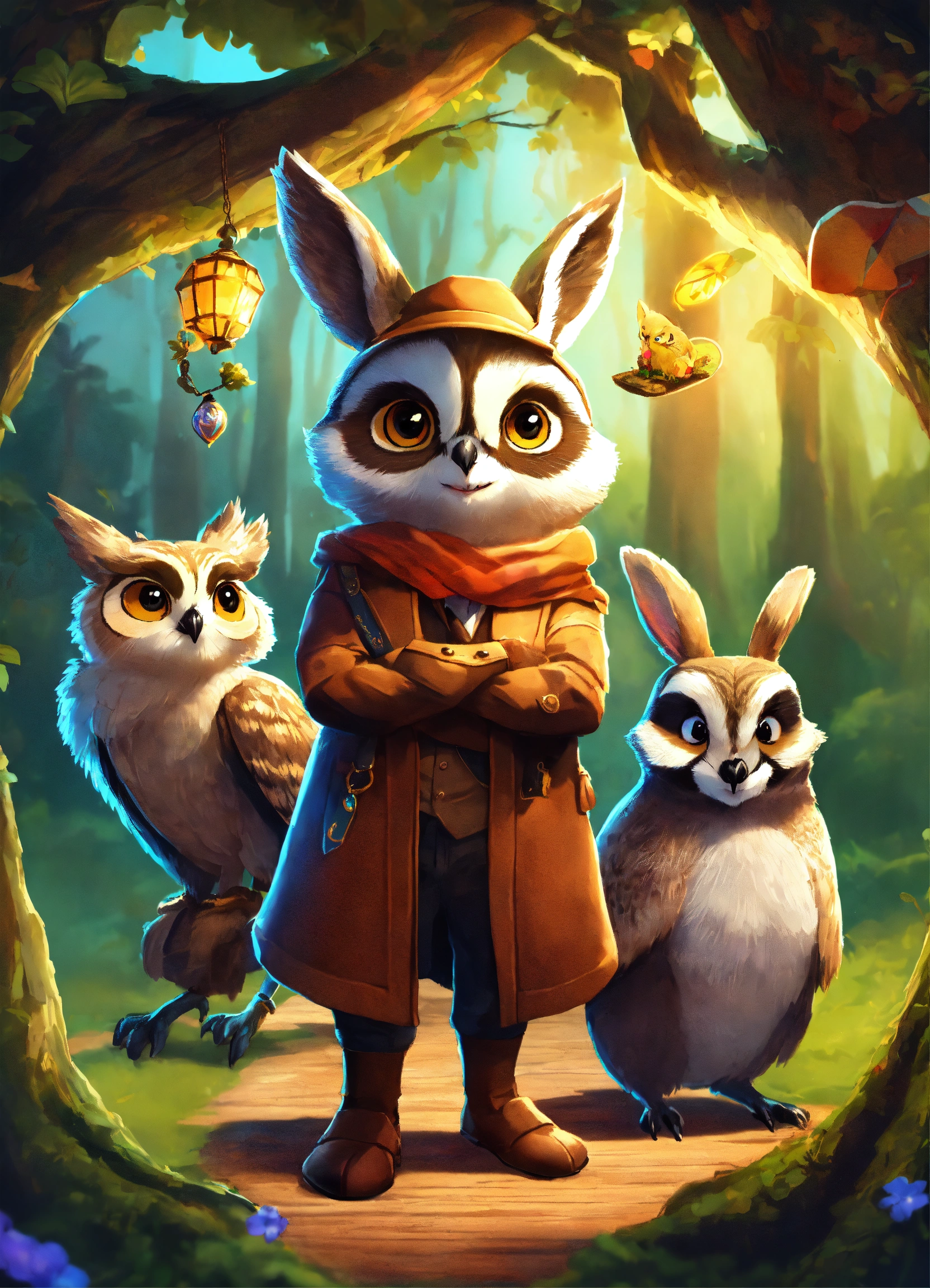Lexica - Characters the owl, the agile rabbit, the raccoon to the ...