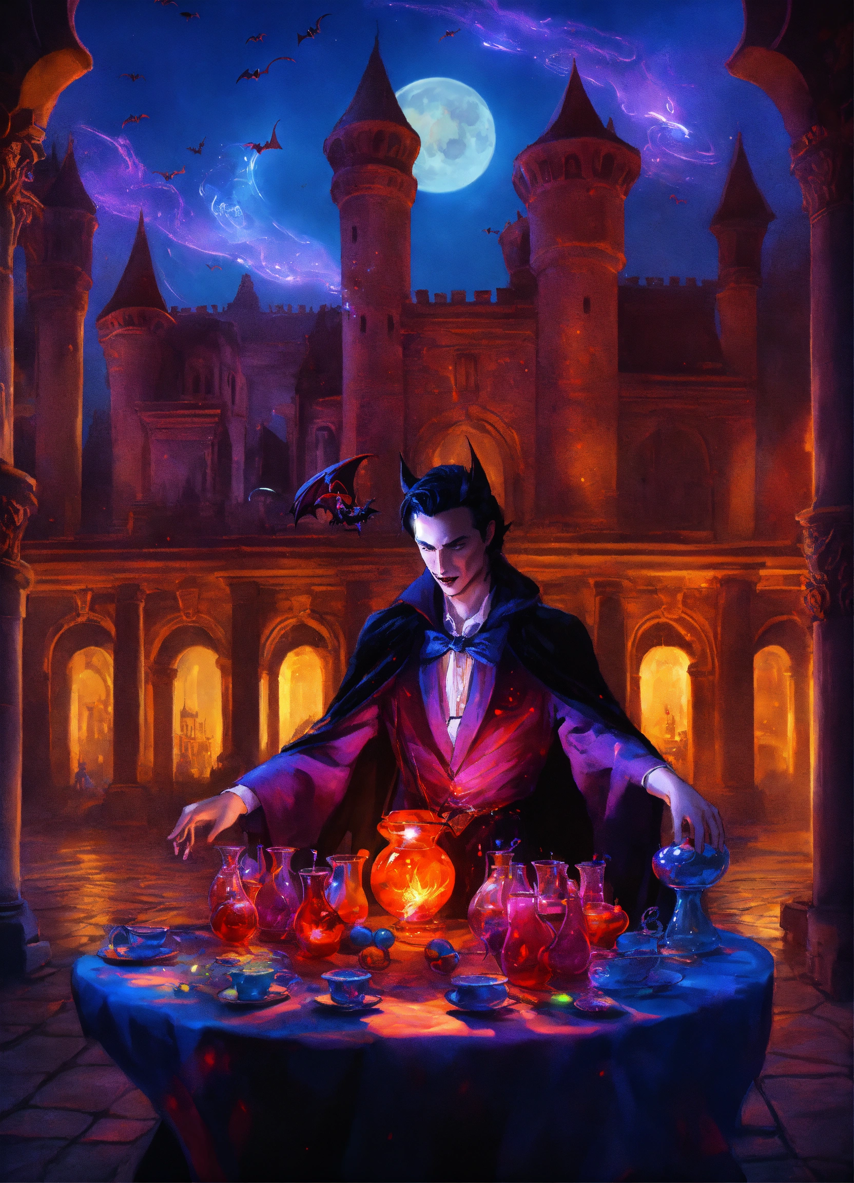 Lexica - All glassblowing superrealism style urban vampire style, one ...