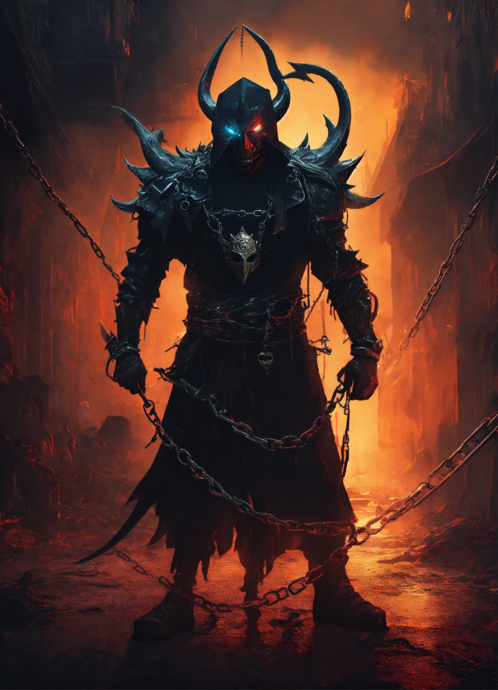 Lexica A chain demon that wears an executioner mask, has long chains