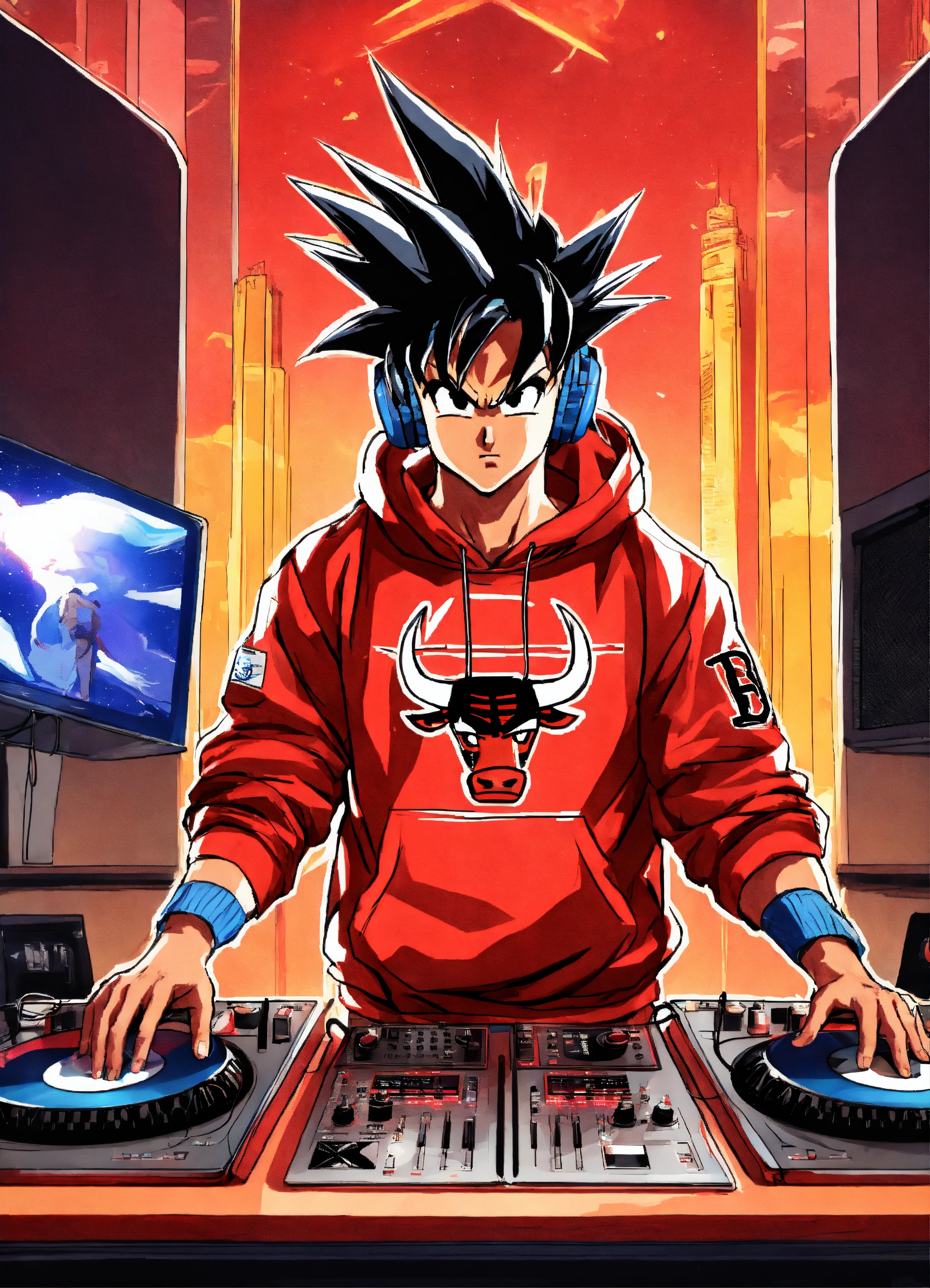 Goku best sale wearing hoodie