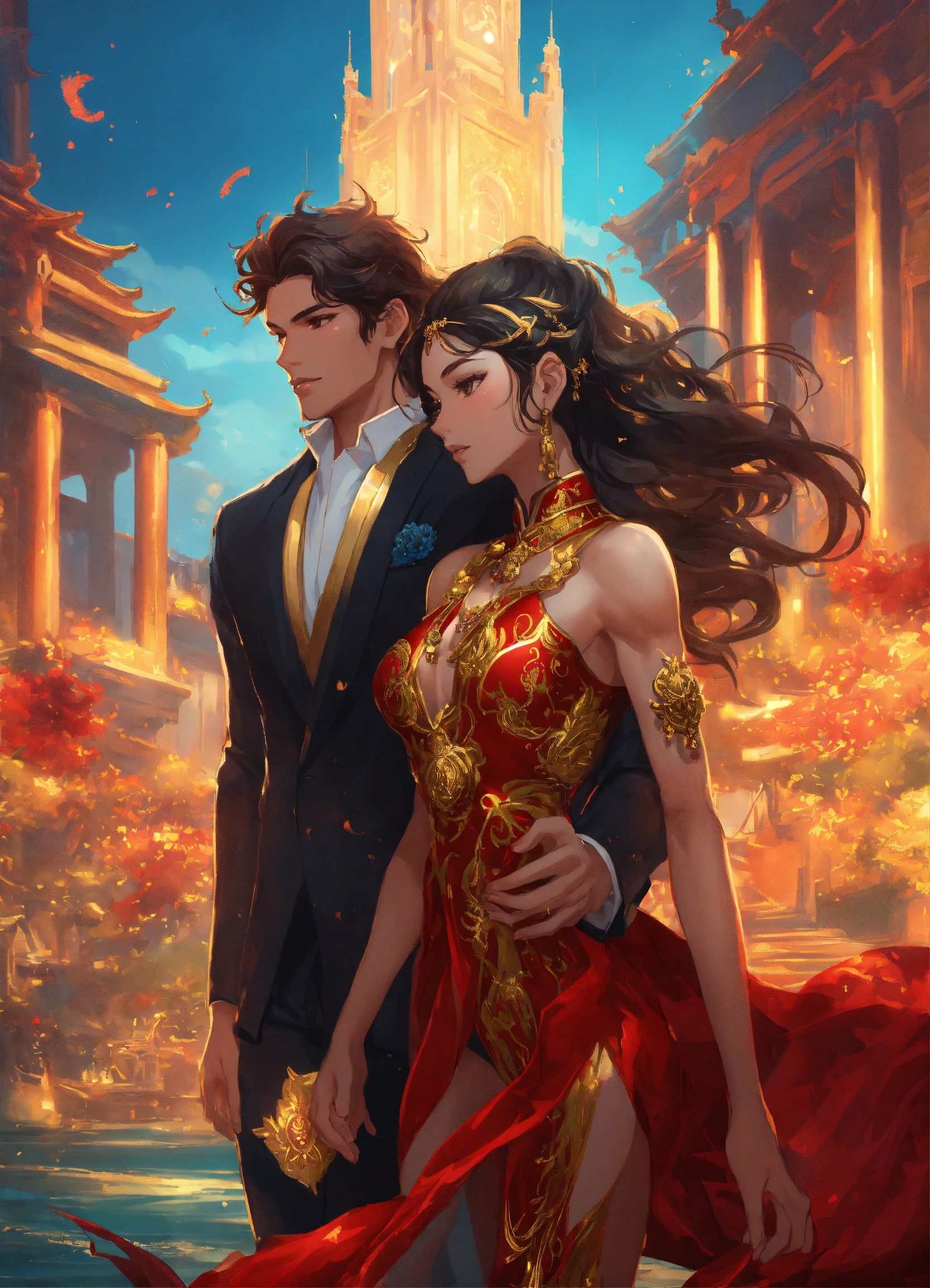 Lexica - Illustration of beautiful city of atlantis, vibrant colors ...