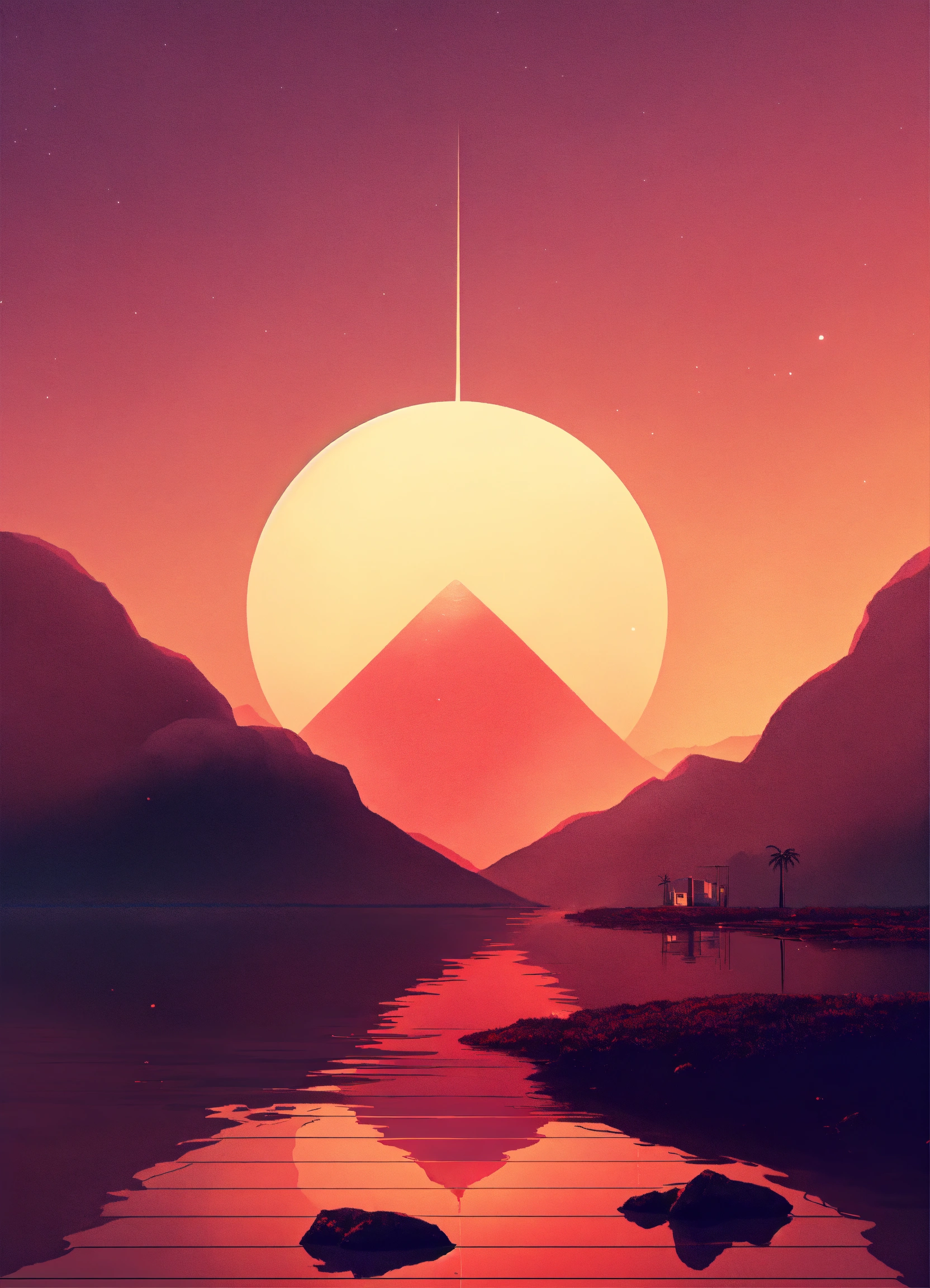Lexica - Simple minimalist surreal background image wallpaper
