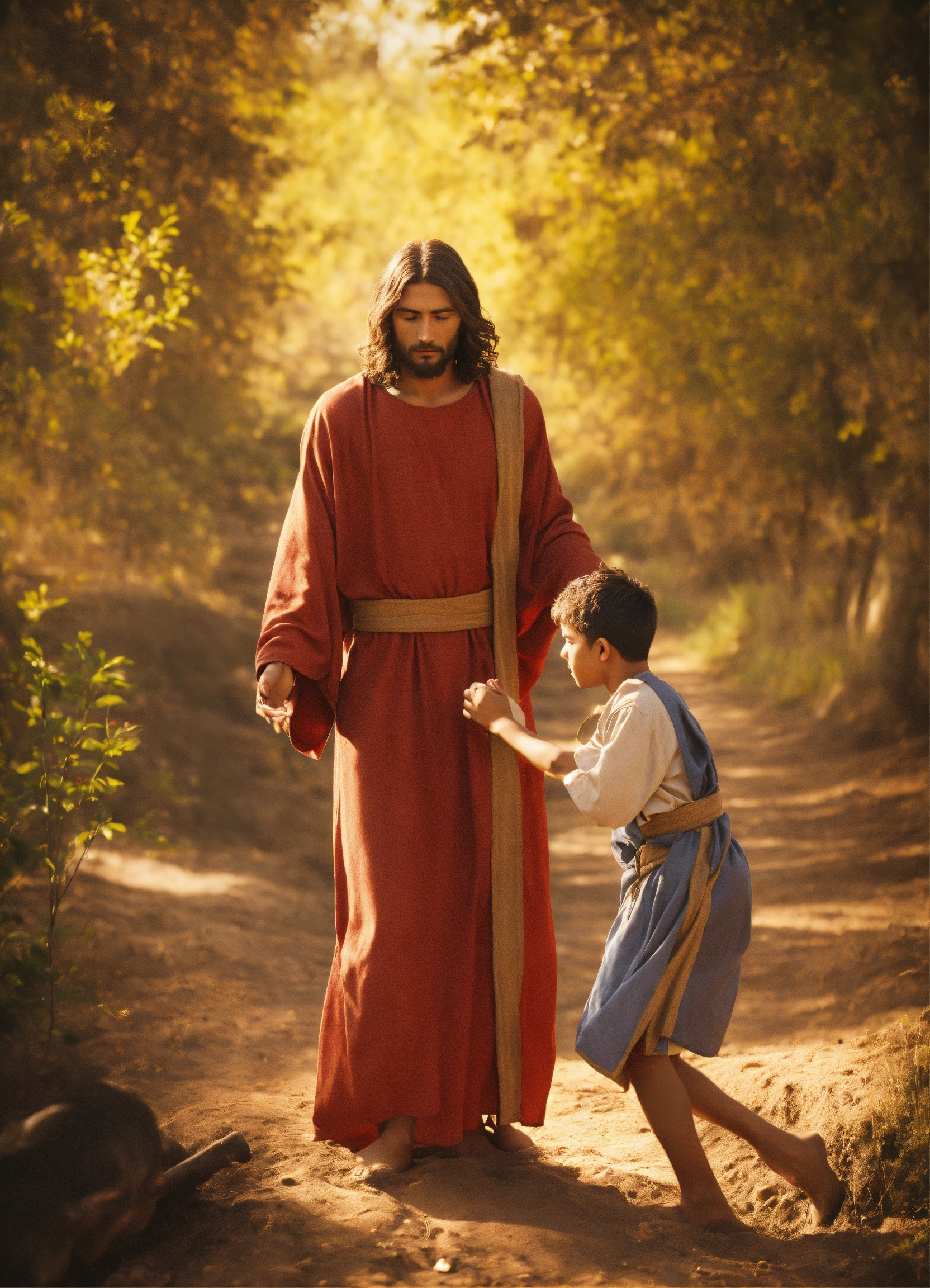 Lexica - Jesus give hand and help young man