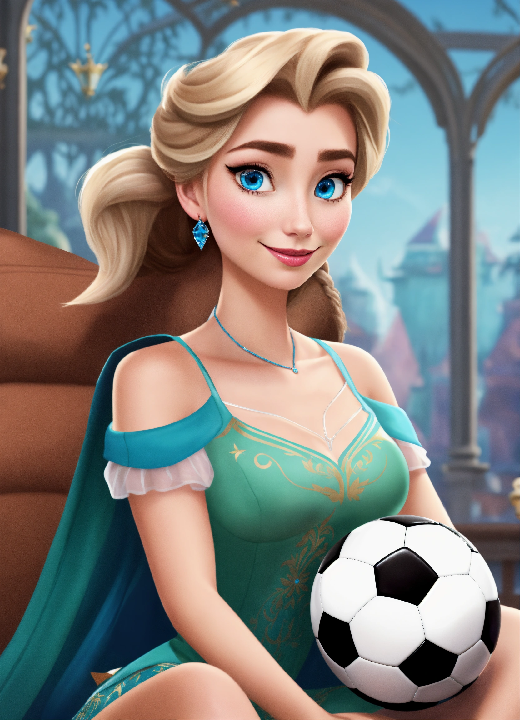 Lexica - Disney Elsa as a soccer mom