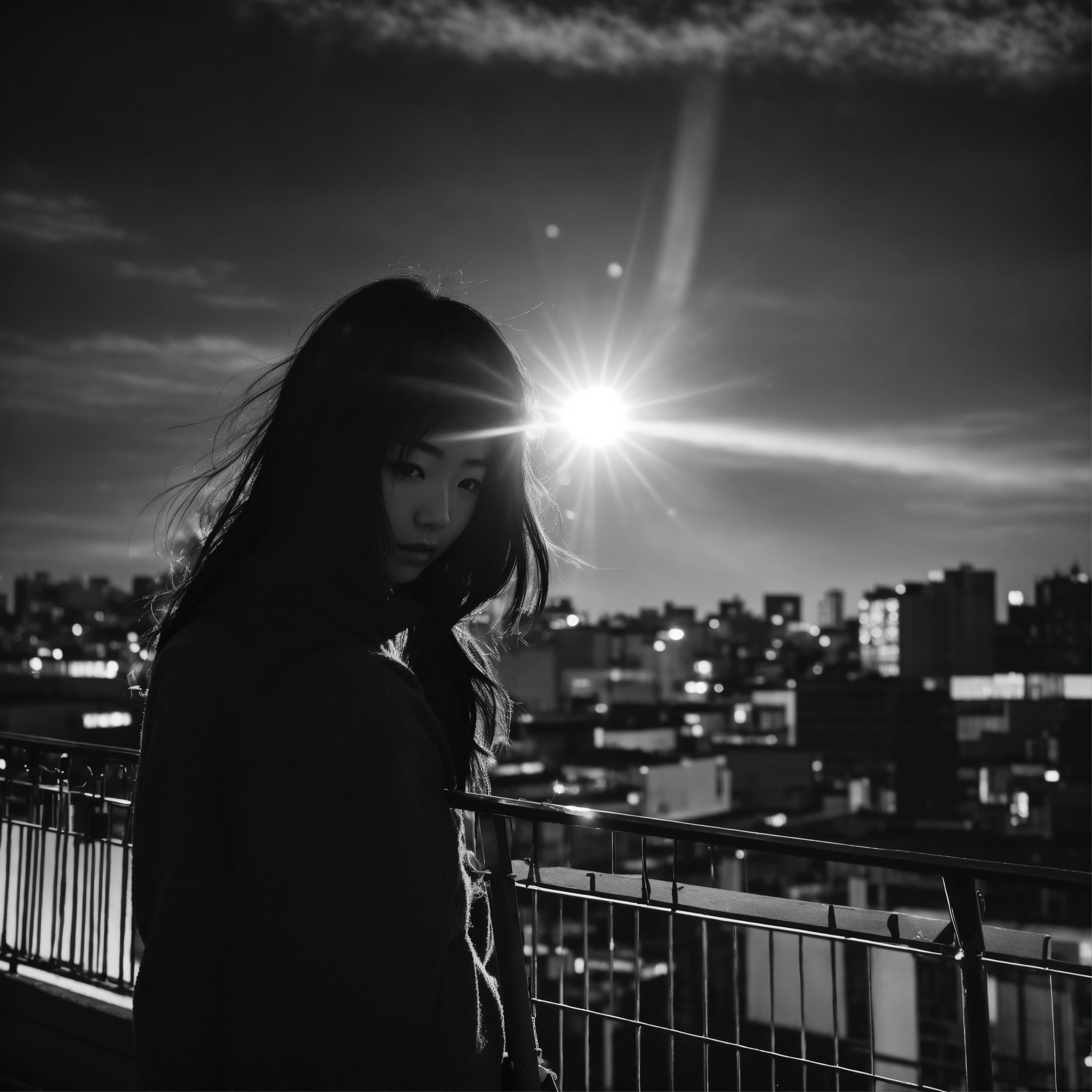 Lexica - A filmlike Photograph of a Japanese idol girl posing on a ...