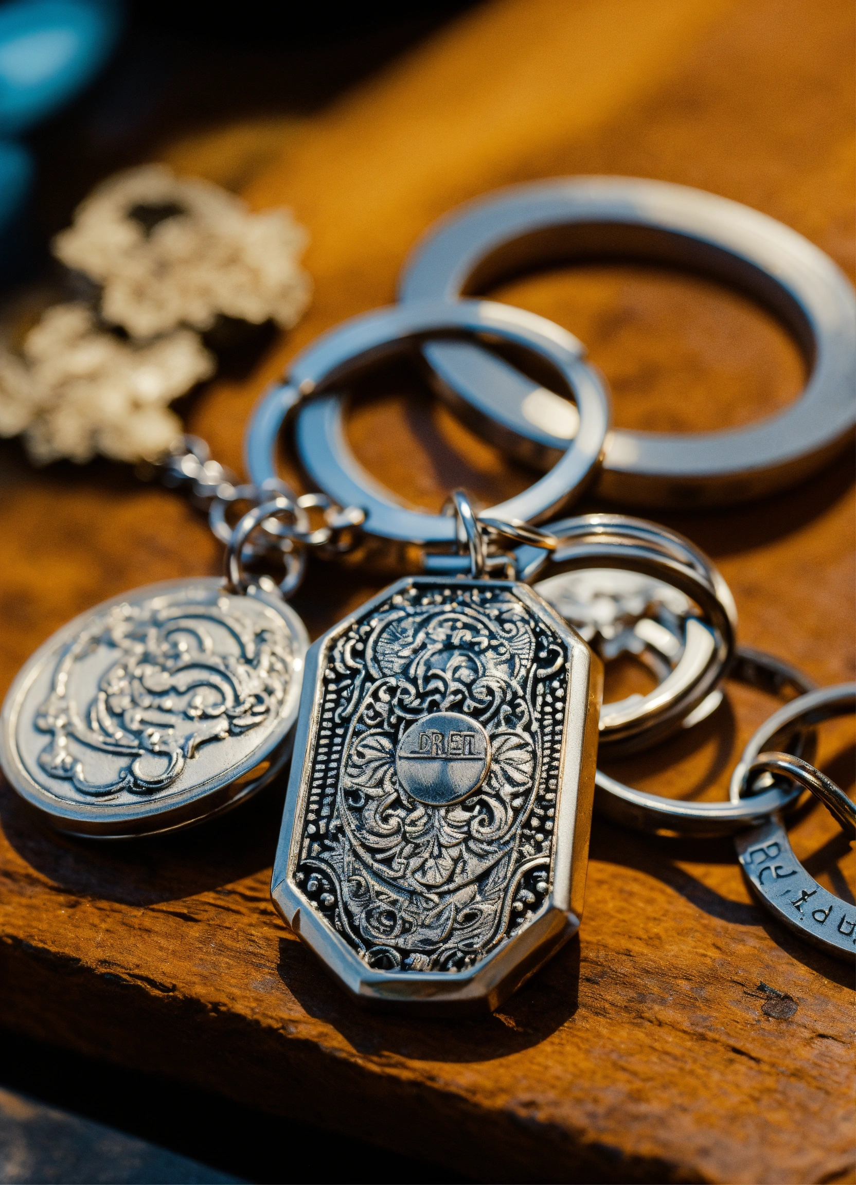 Lexica - Silver metal keychains