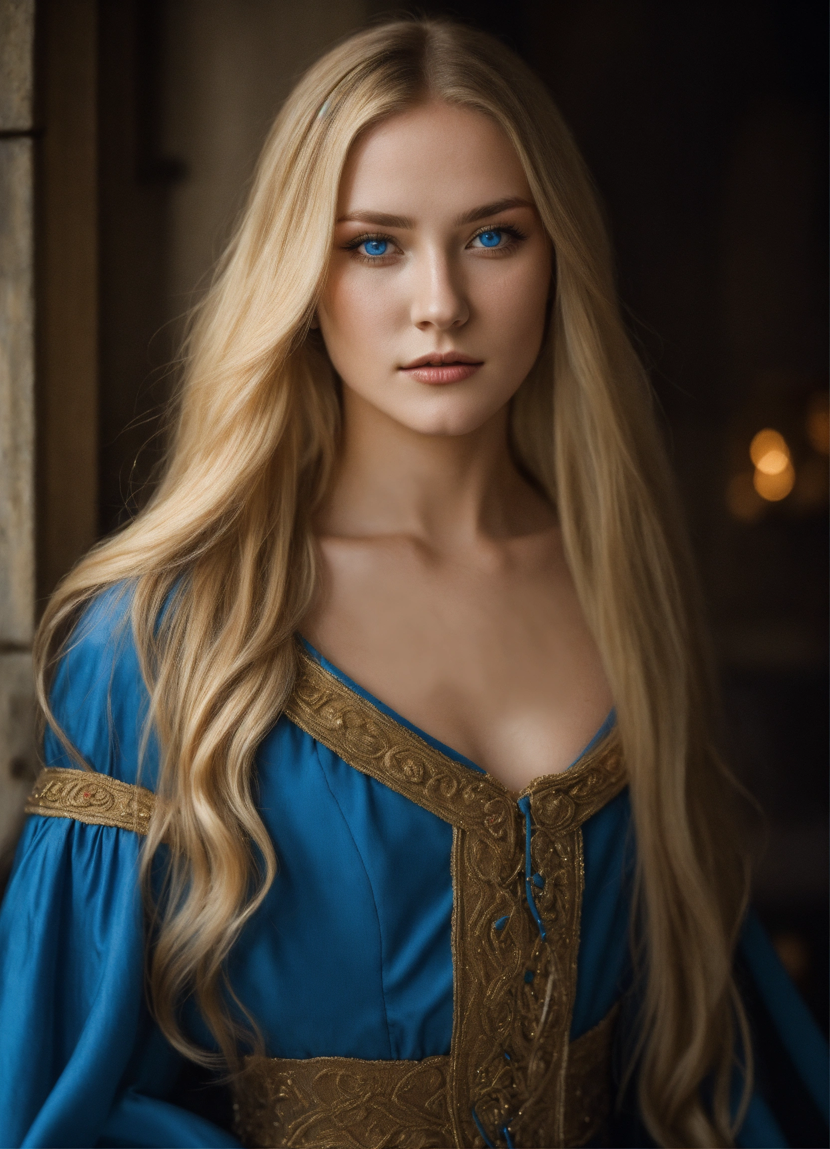 Lexica Beautiful Young Woman Long Blond Hair Blue Eyes Command Look 8k Beautiful Blue 