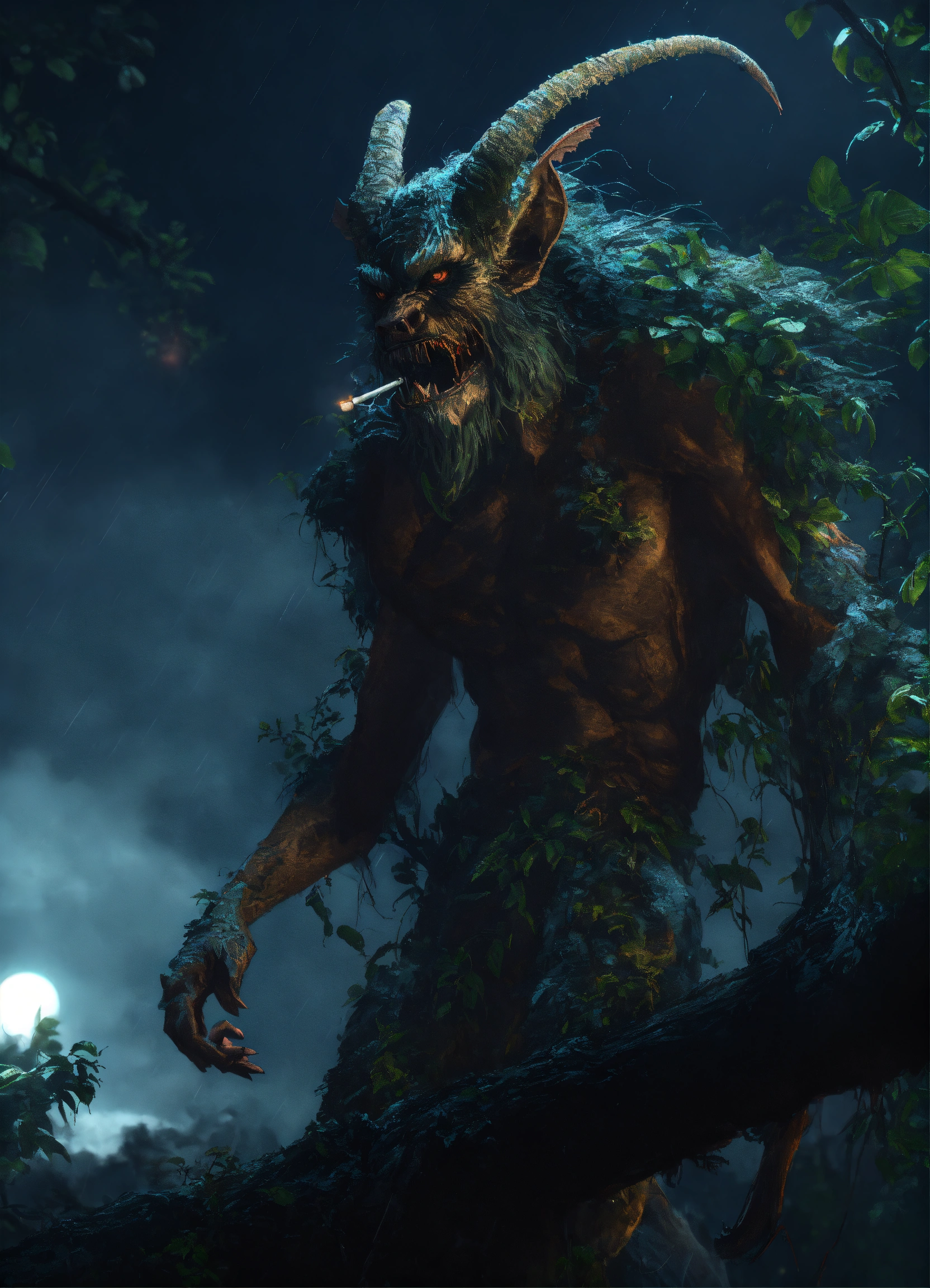 Lexica - Aswang philippines scary hairy humanoid monster smoking a ...
