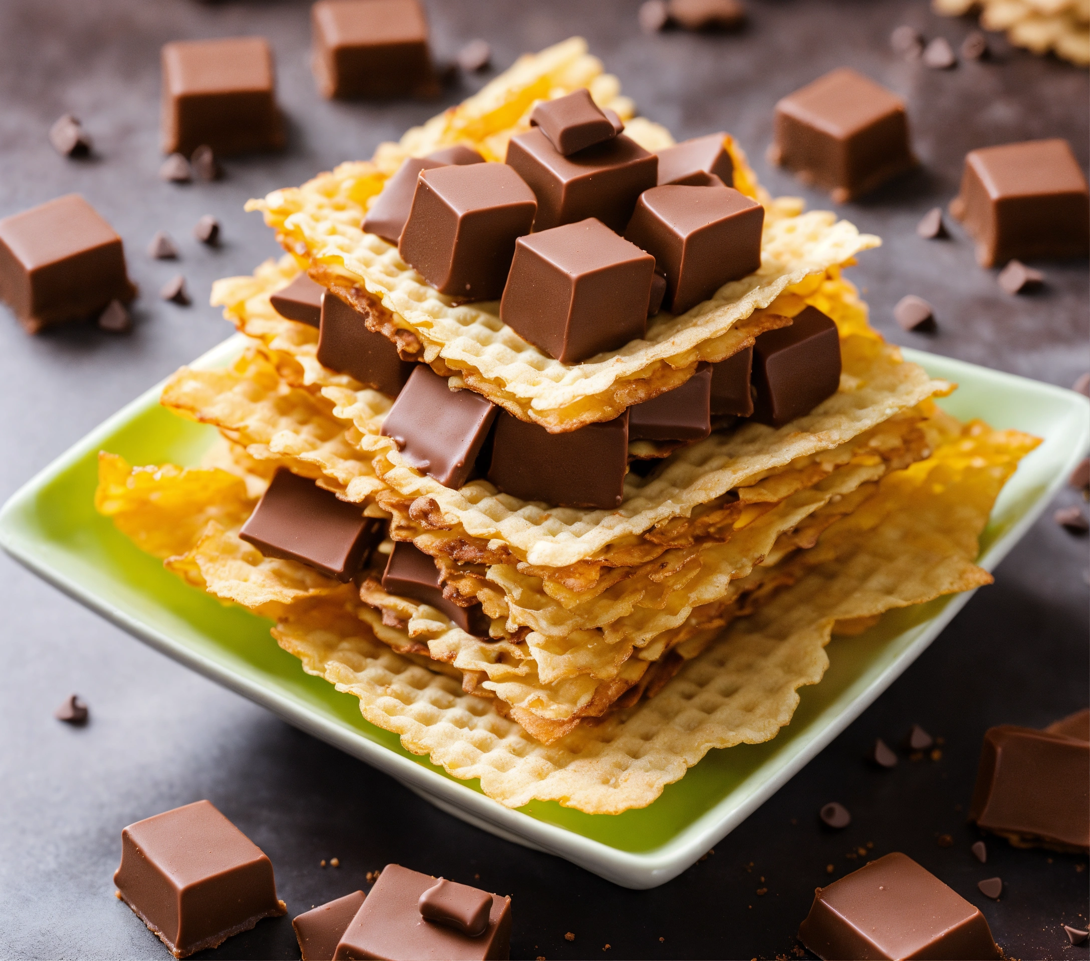 Lexica - Square crispy wafers chips filling 3 layers filling little ...