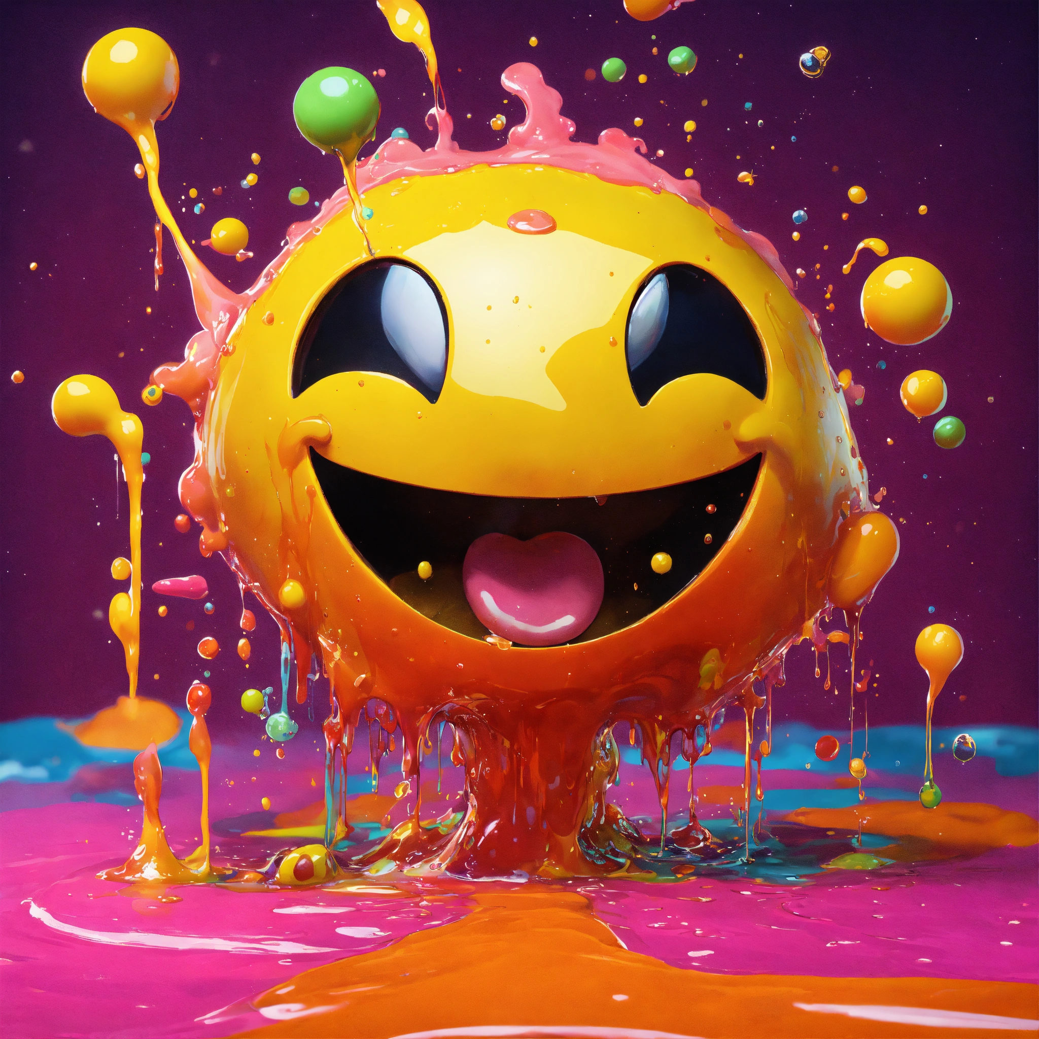 Lexica - Splash art, a quirky liquid portrait of a cute smileyt ...