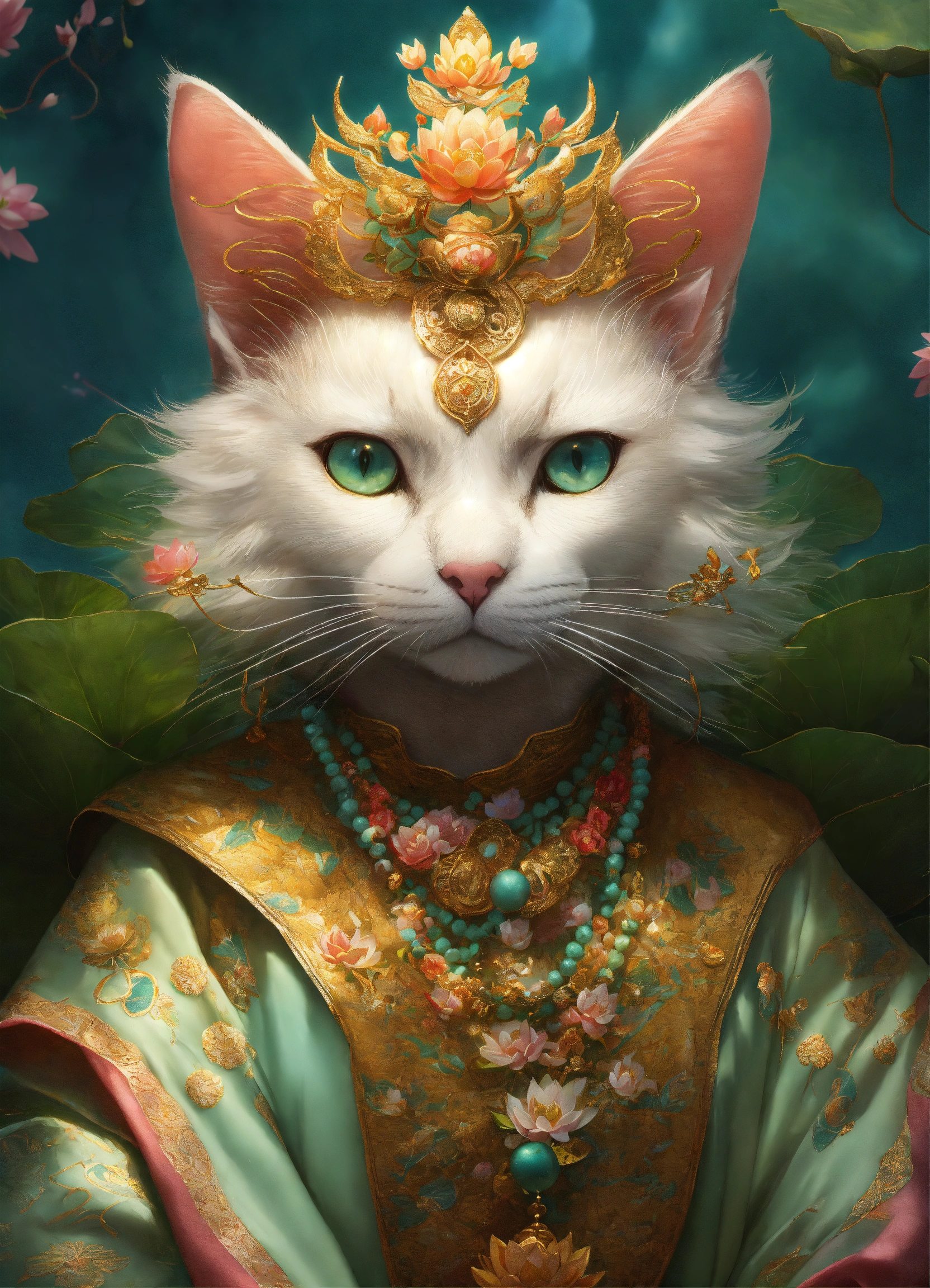 Lexica - A cat like human with two legs, a mythical being, wearing a ...