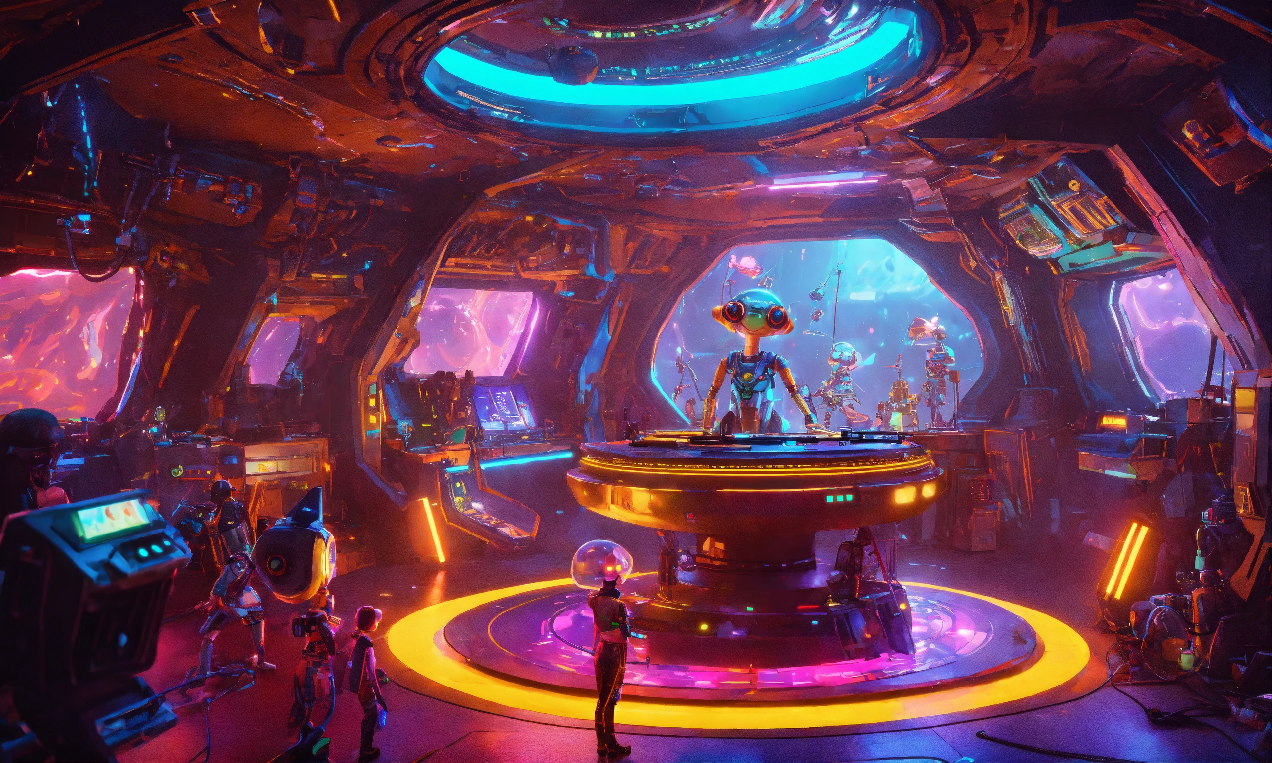 Lexica - Inside a wrecked spaceship is a rave with happy alien ...
