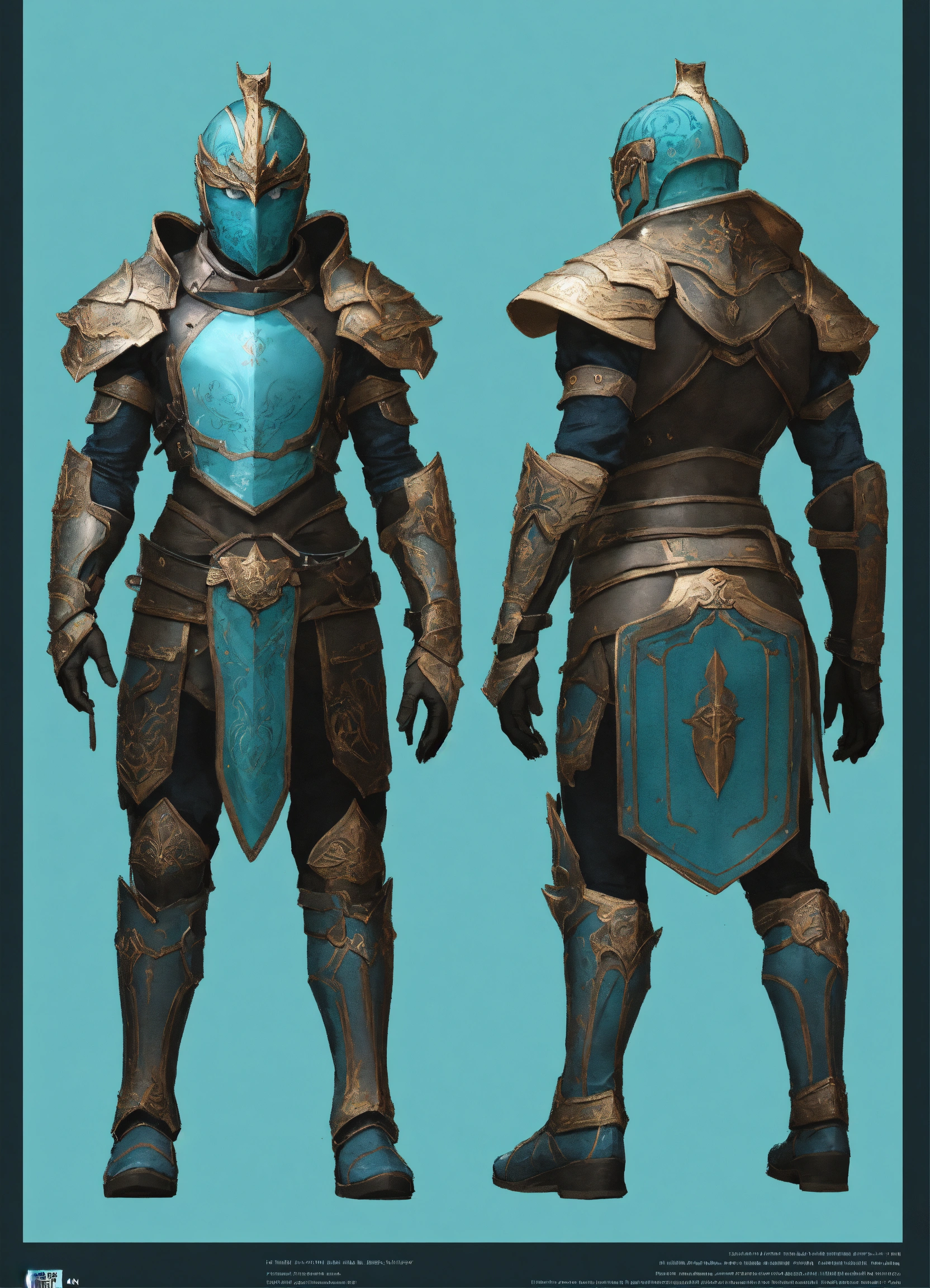 Lexica - Full cyan tattoo armor, character sheet, character design ...