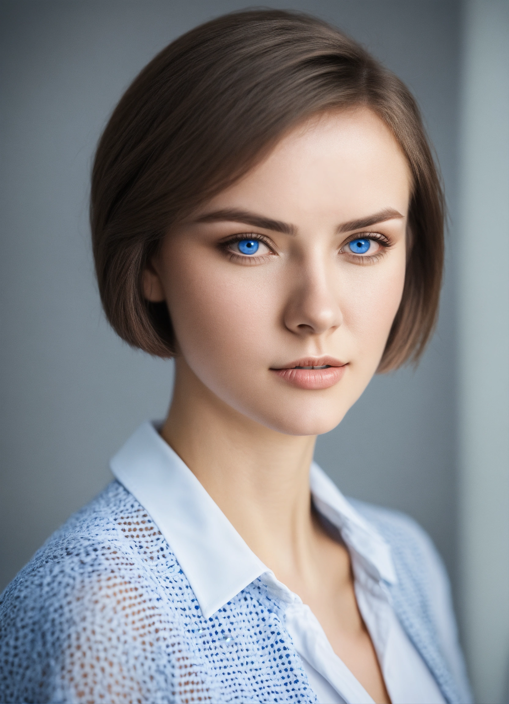 Lexica Russian Businesswoman Age 25 Blue Eyes Short Hair Portrait