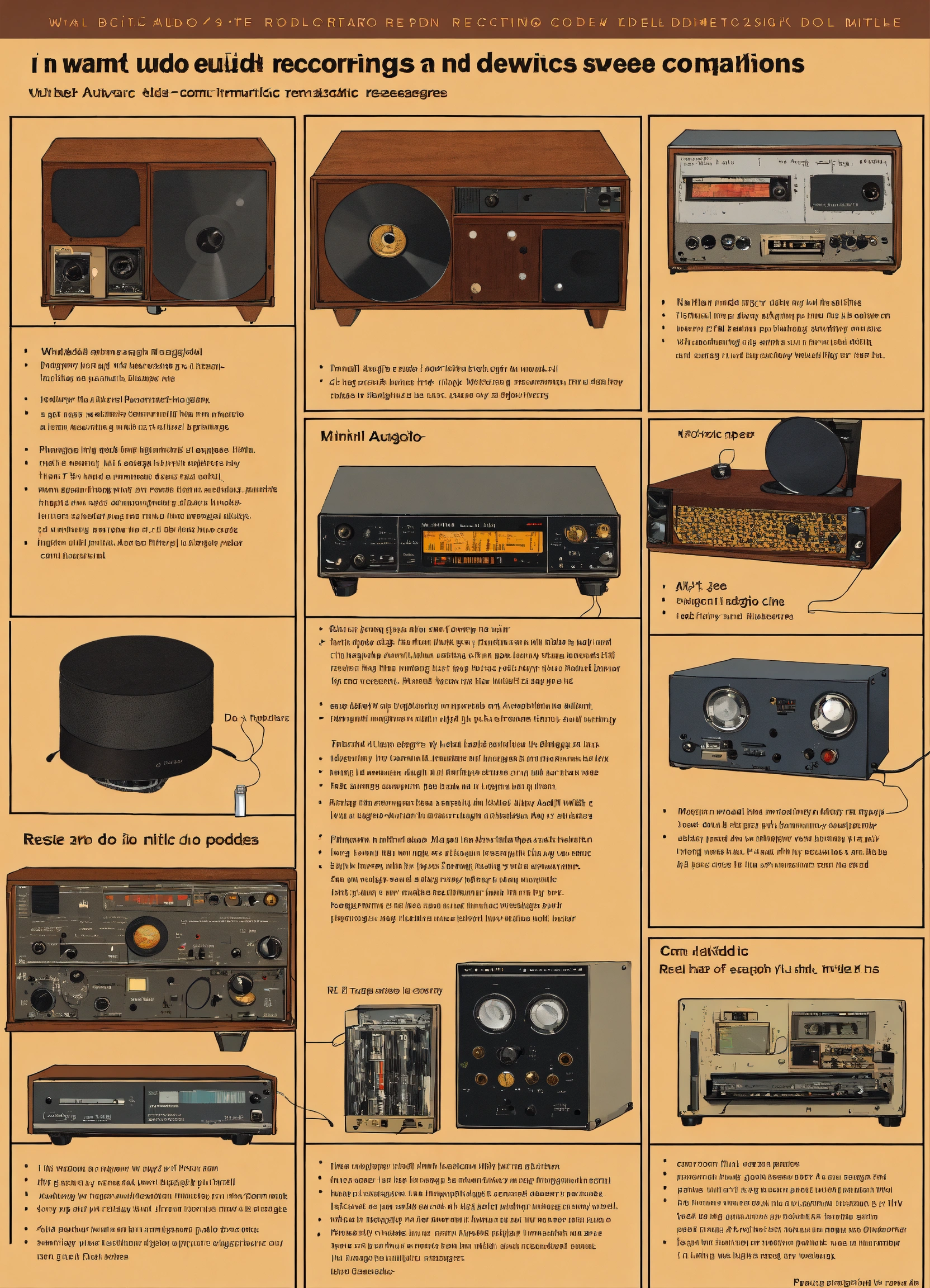 Lexica - I want the audio recording devices in one combined picture 1 ...