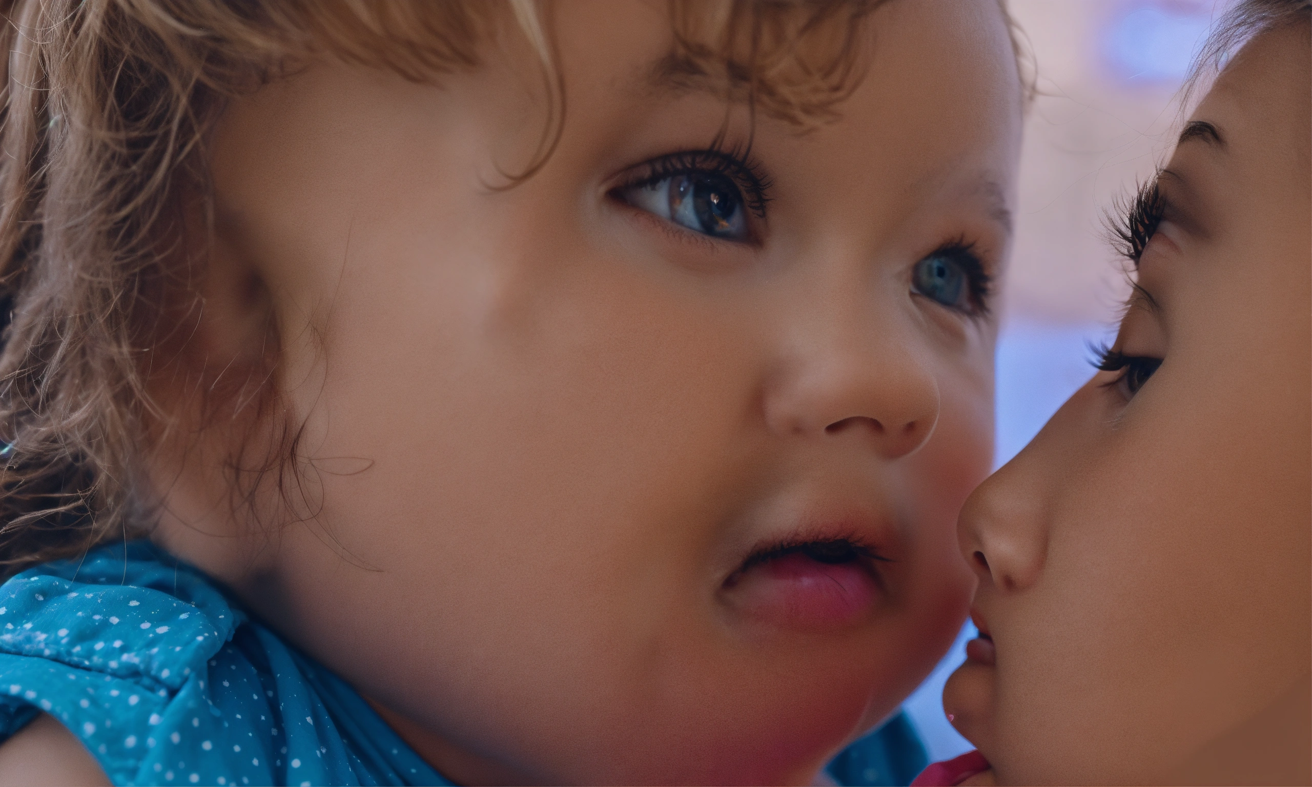 Lexica Closeup perspective image from the 2 year old son's eyes of