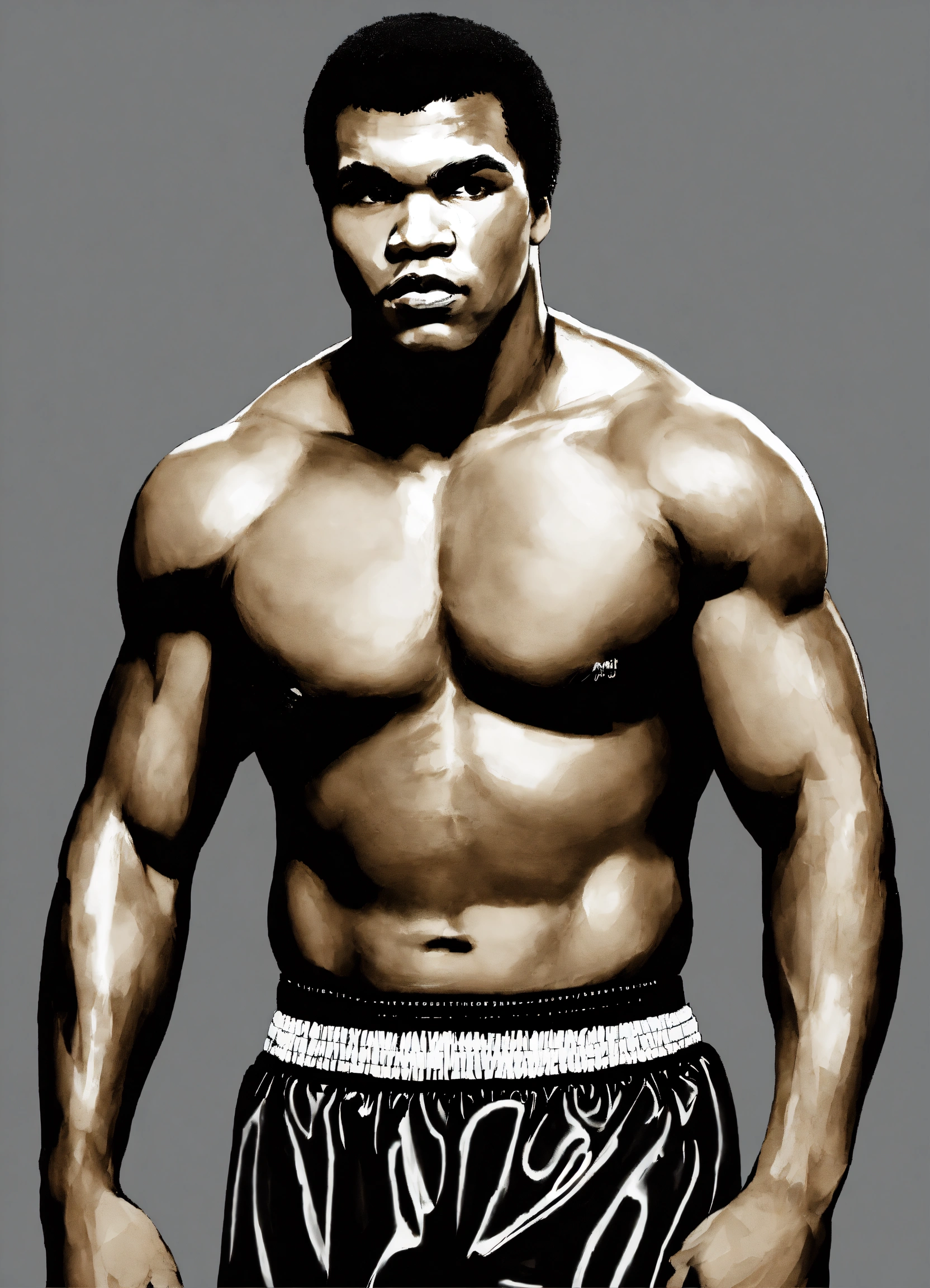 Lexica - Drawing high Ultra define Muhammad Ali, with ultra define Mike ...