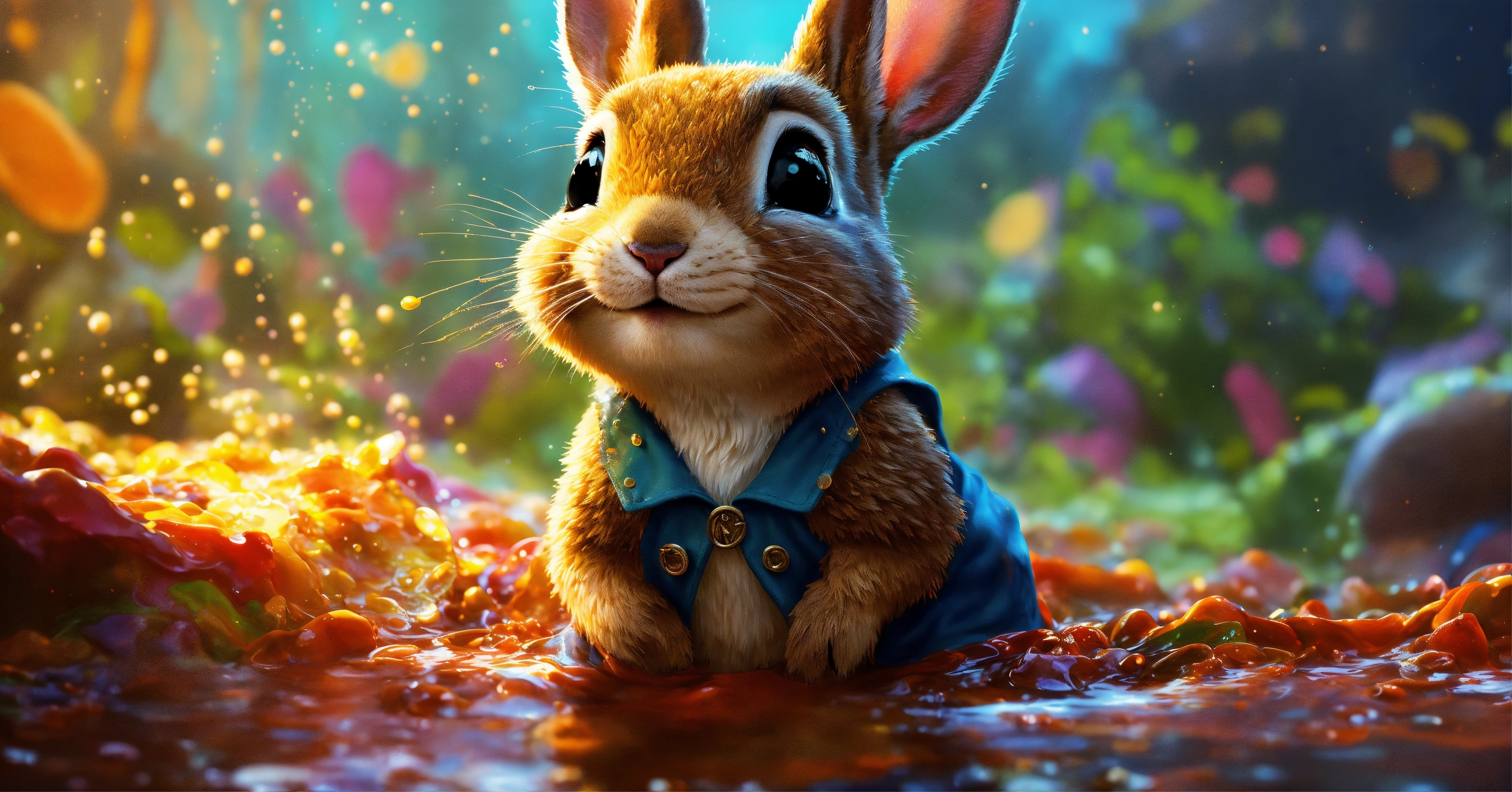 Lexica - Splash art, a quirky liquid portrait of a hauntingly beautiful ...