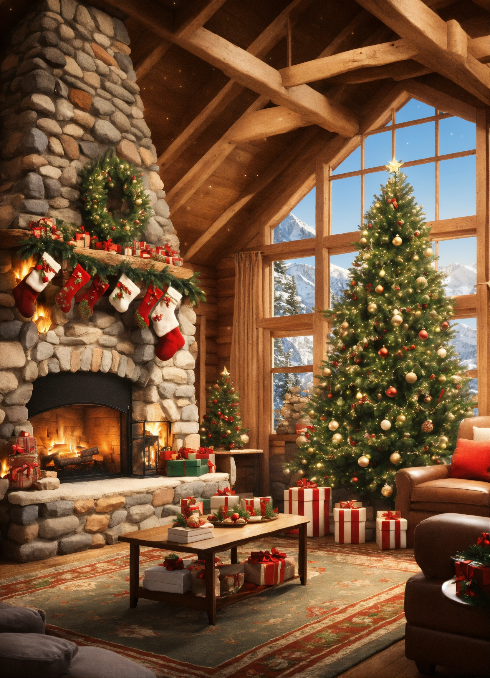 Lexica - Clipart style, cabin in the mountains beautiful detailed ...