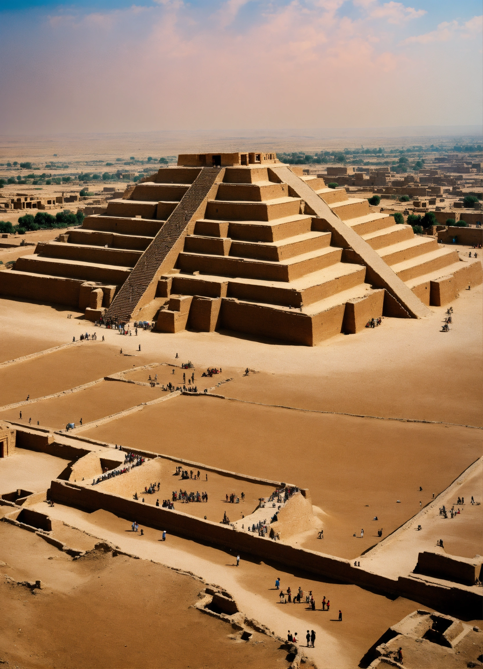 Lexica - Ziggurat of ur, view from far away, entire complex is visible ...