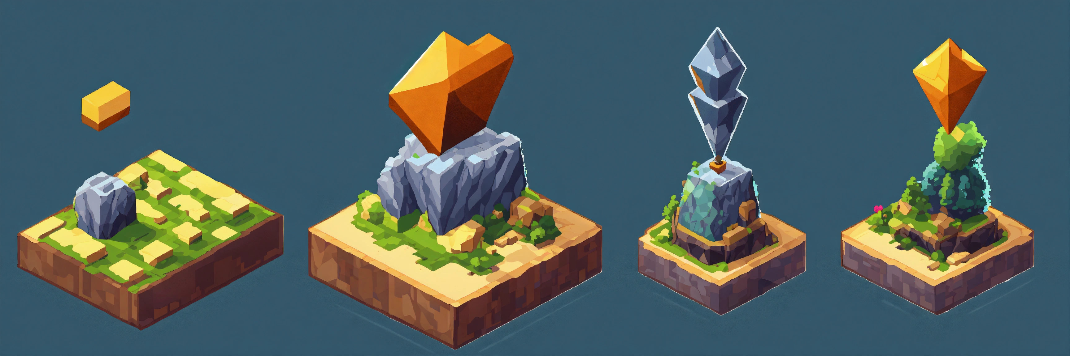 Lexica - Isometric. Upgrade progression of a rock projectile graphic ...