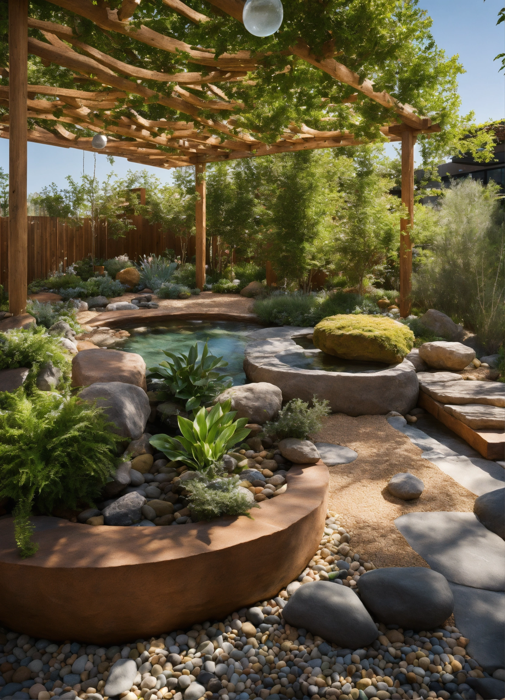 Lexica - A close-up of an outdoor space that incorporates elements of ...