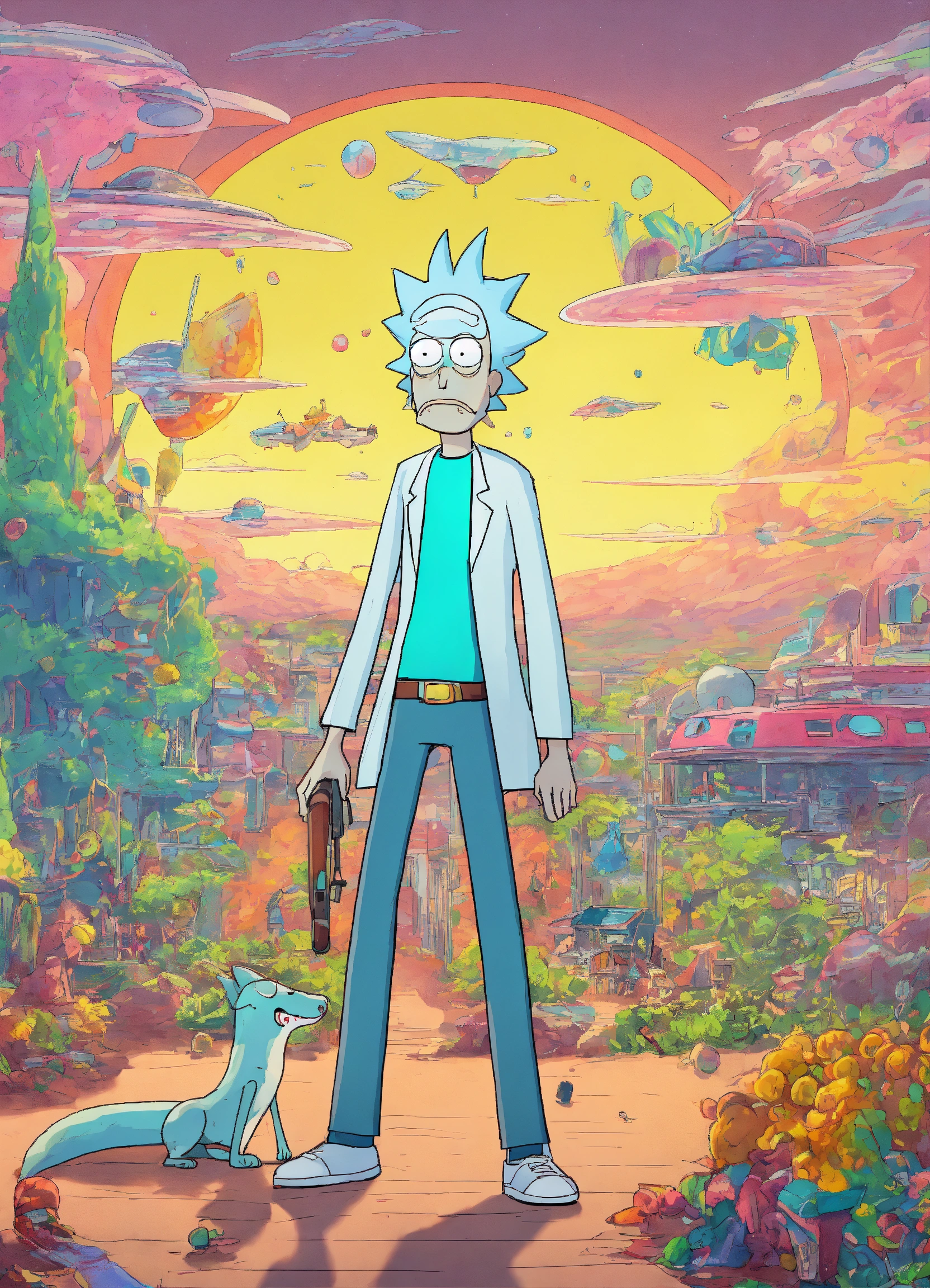 Lexica - Create man and wooman, style Rick and Morty