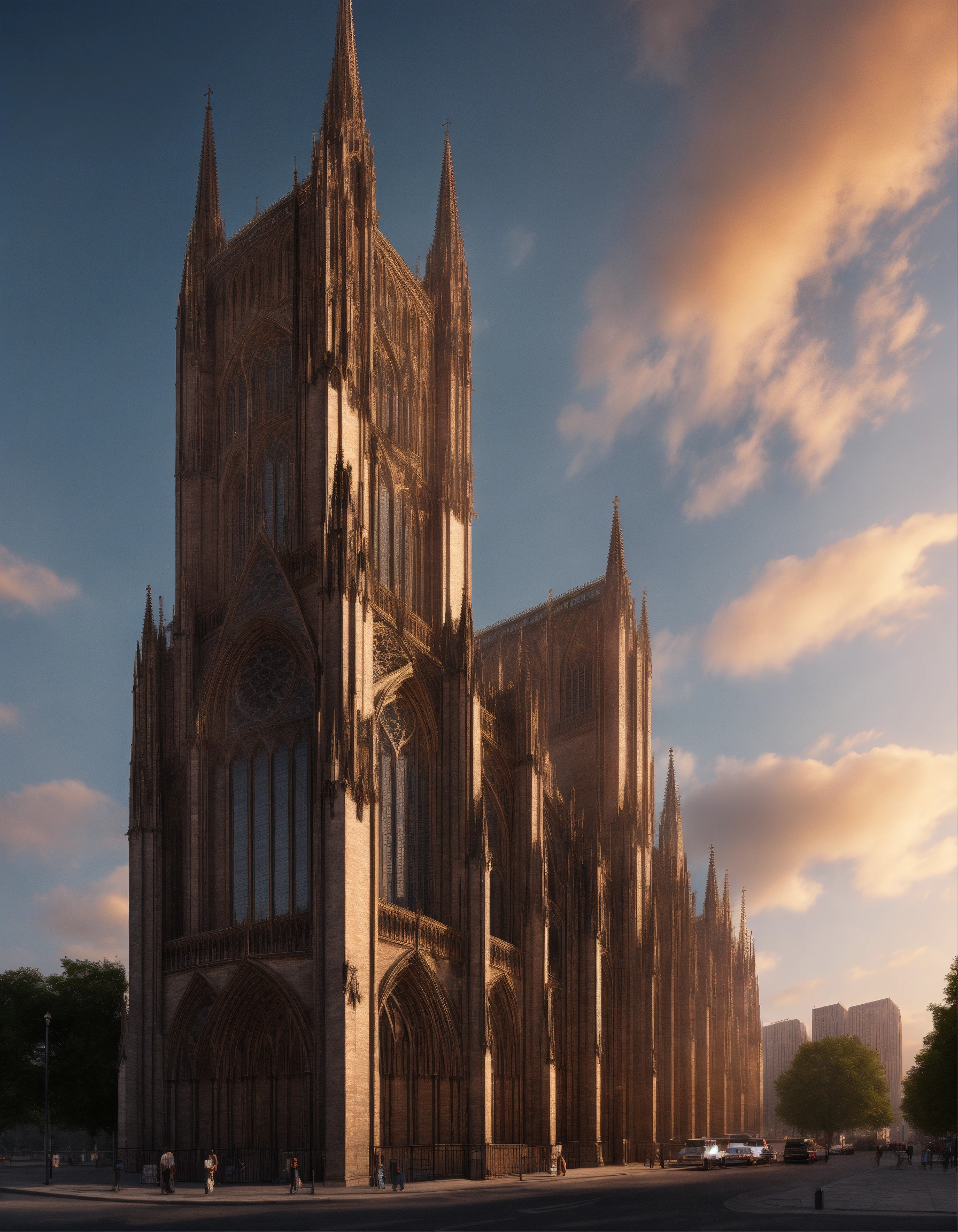 Lexica - Gothic cathedral skyscraper tower high apace
