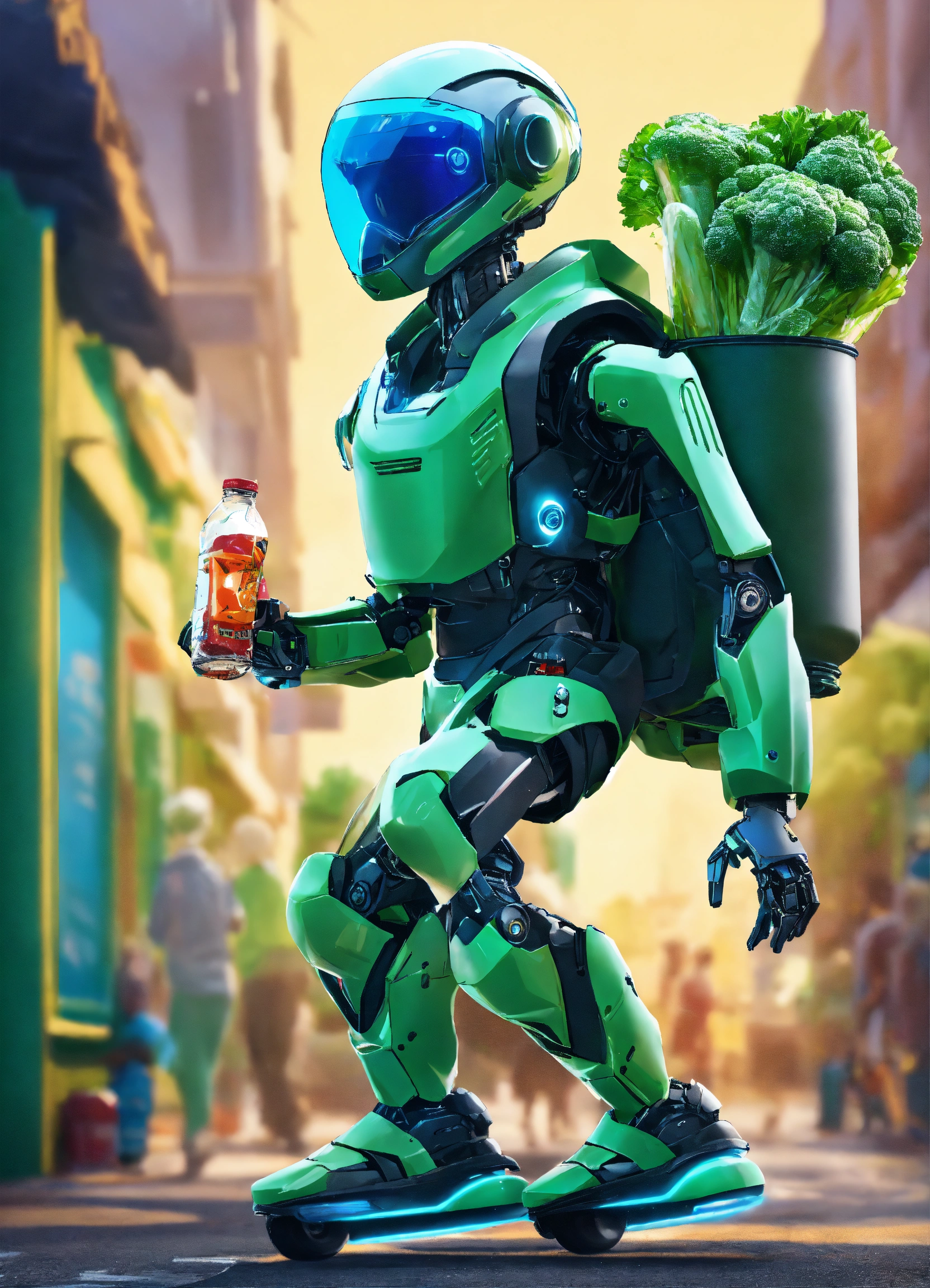 Lexica - A passionate male robot on hoverboard, realistic man face ...