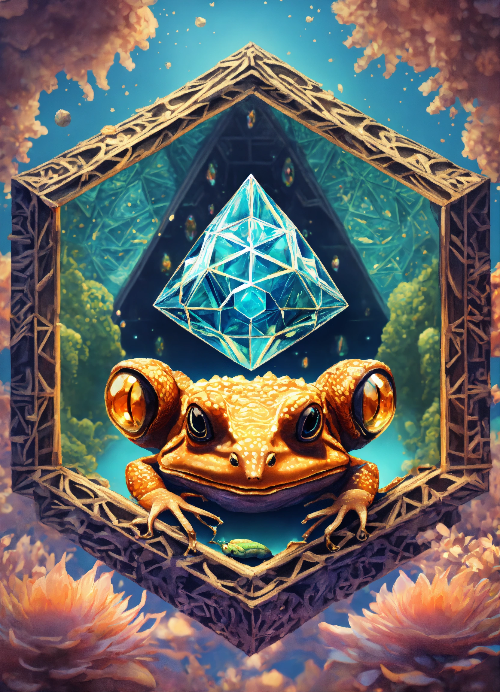 Lexica - Diamond Toad That is Ninja that is meditating in a tesseract ...