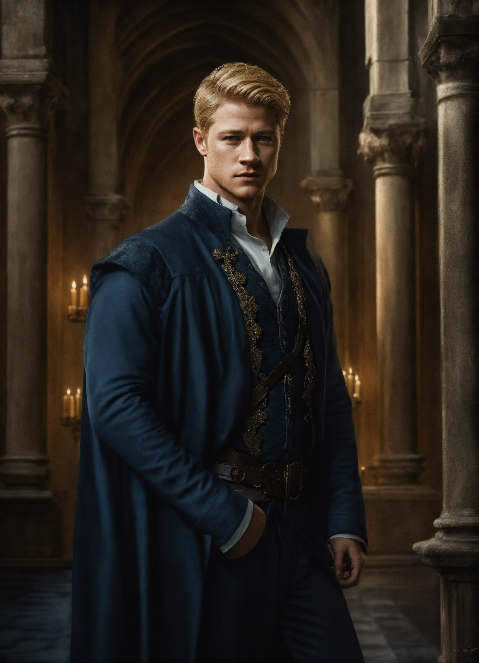 Lexica - Portrait of a handsome blond haired man similar to Ben ...