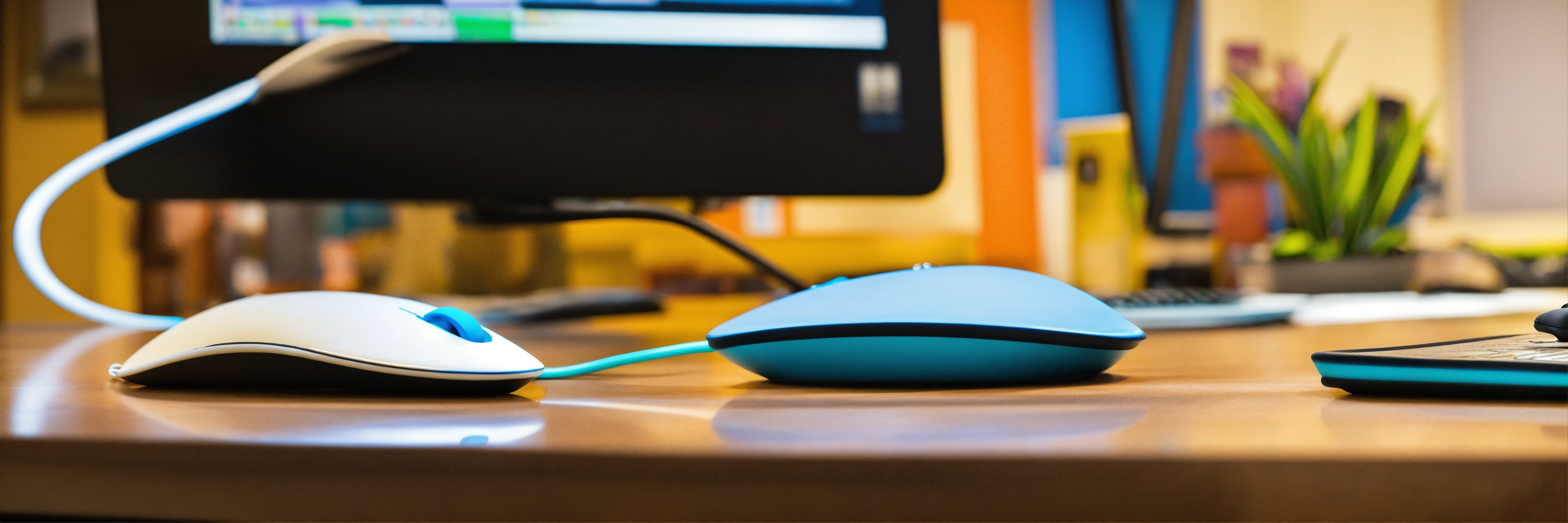 Lexica - Hybrid of computer mouse and surfboard on the office table