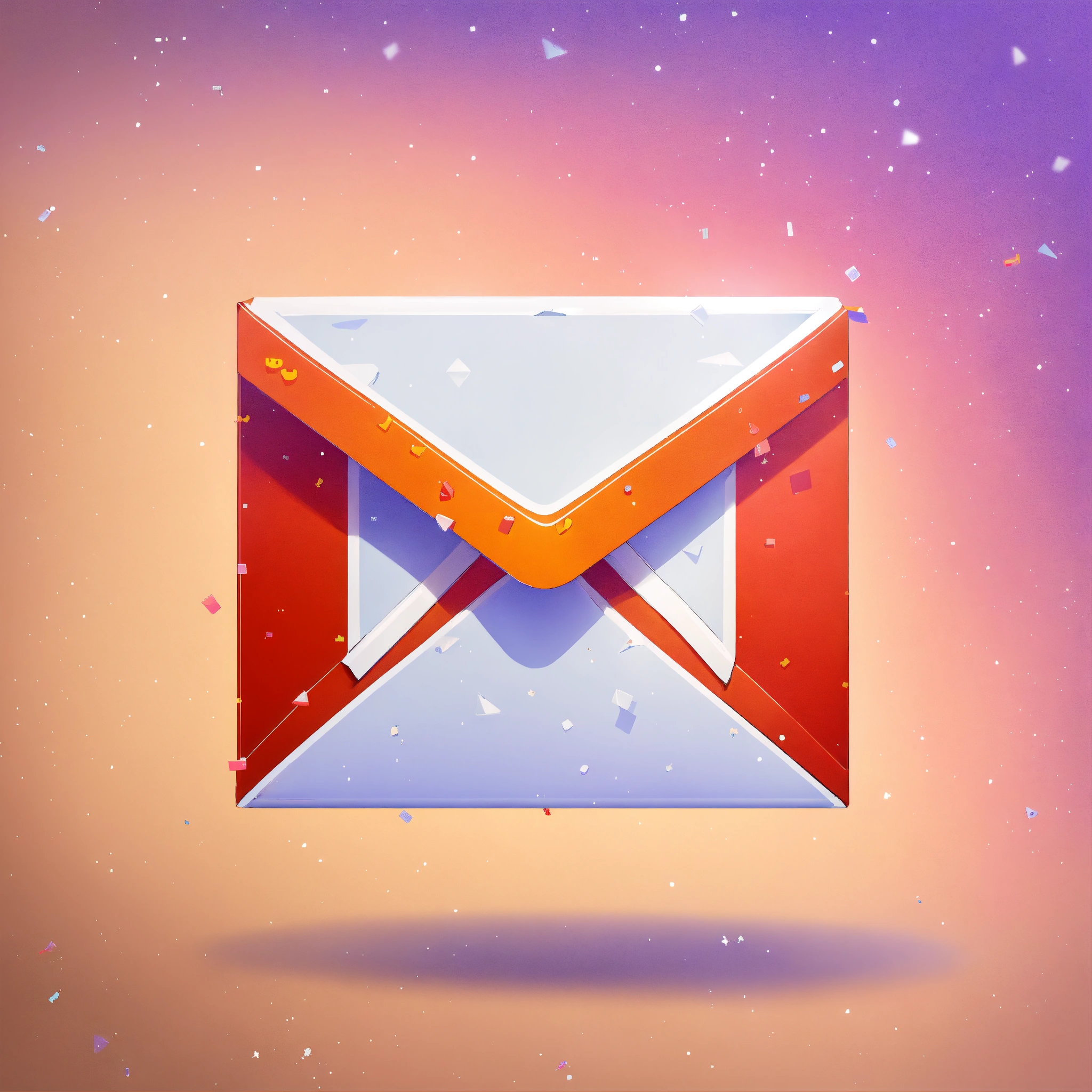 Lexica - An e-mail letter icon with the @ symbol, game asset, handmade ...
