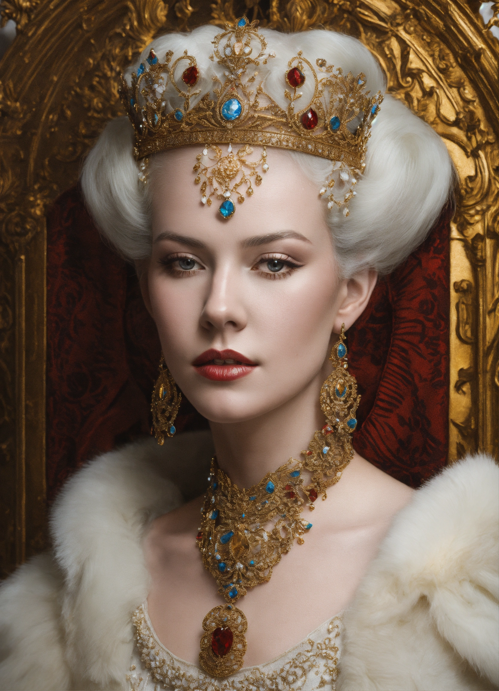 Lexica - Queen in reference style,White skin
