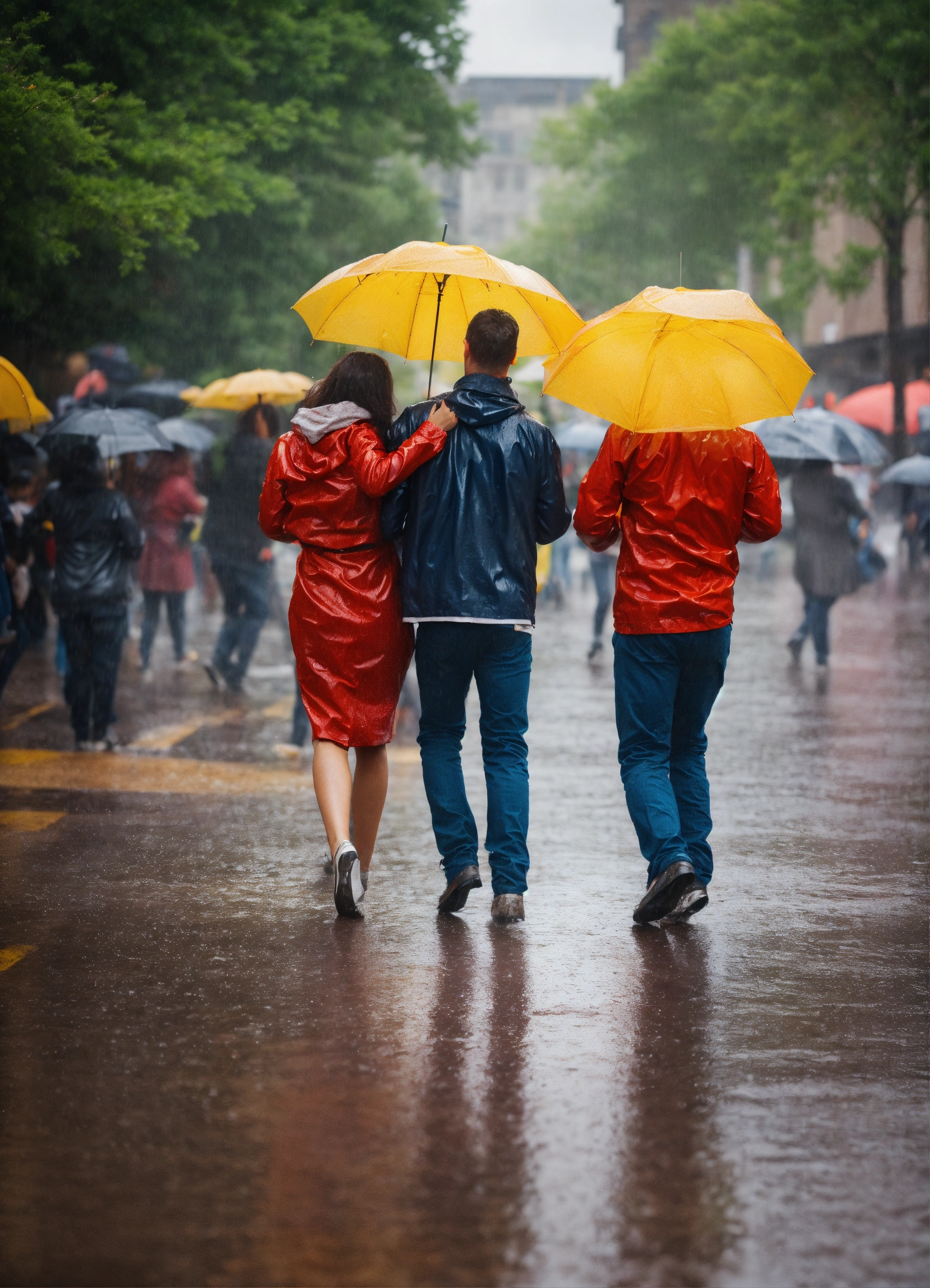 Lexica - Dancing people in the rain