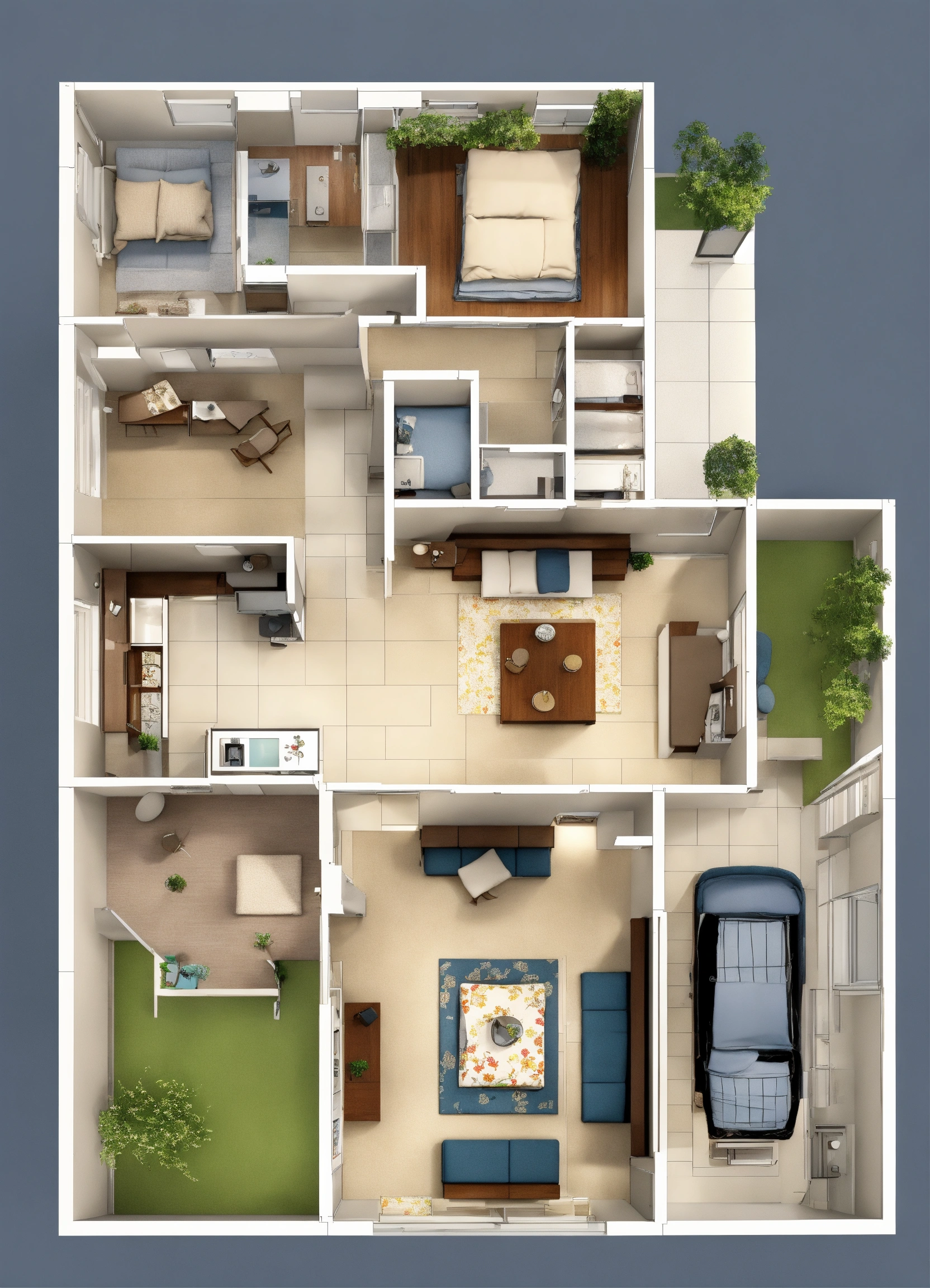 Lexica - Furniture layout, floor, detailed visual, high quality of a ...