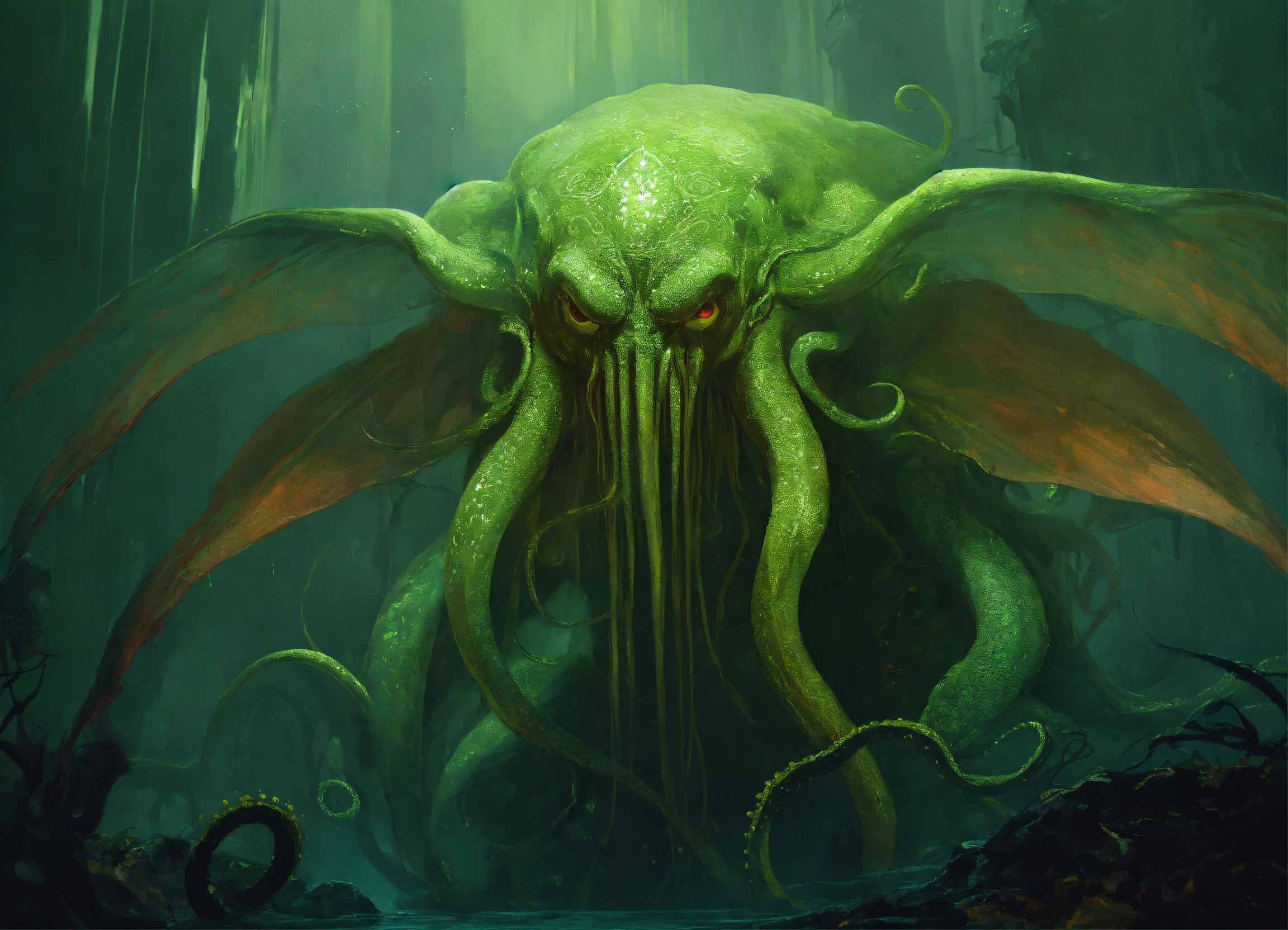 Lexica - Illustration by Gō Tanabe. very evil eyes Cthulhu