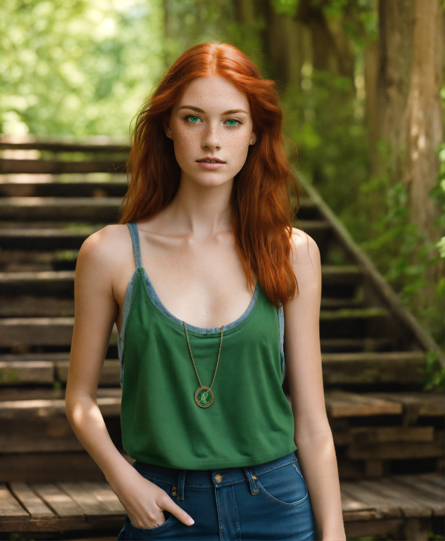 Lexica - Realistic photo of a tall and skinny twenty-year-old redhead ...