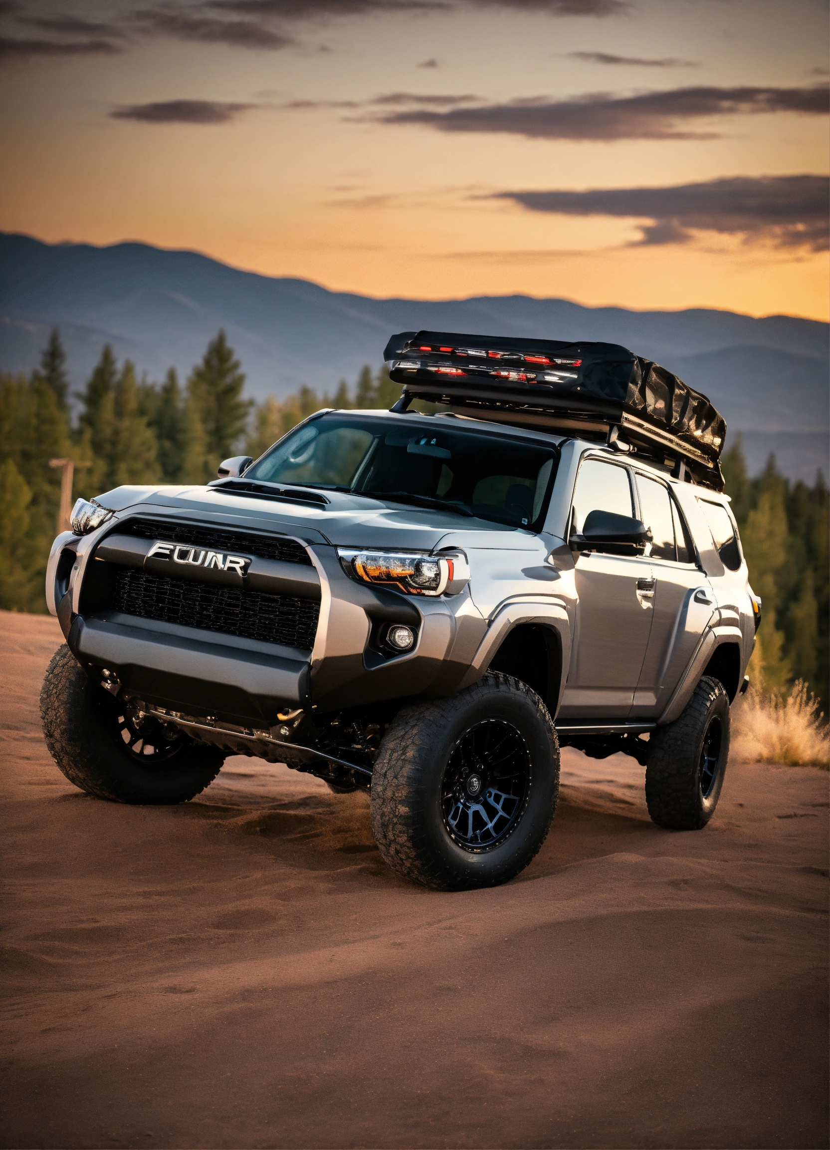 Lexica - 2023 Four Runner, lunar rock color , lifted, sick rims, underglow