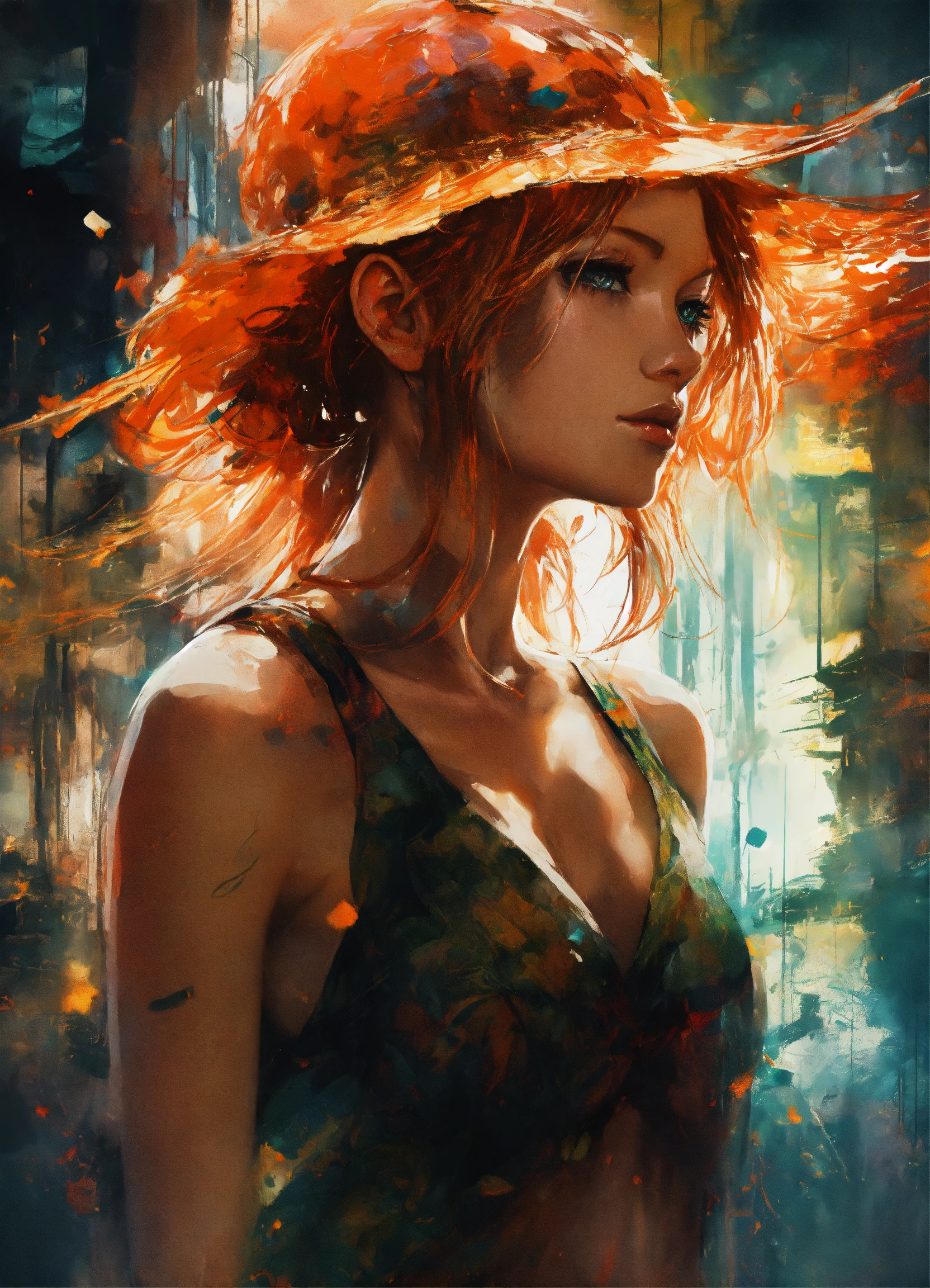 Lexica - A ultra realistic poster of Nami from one piece in the red ...