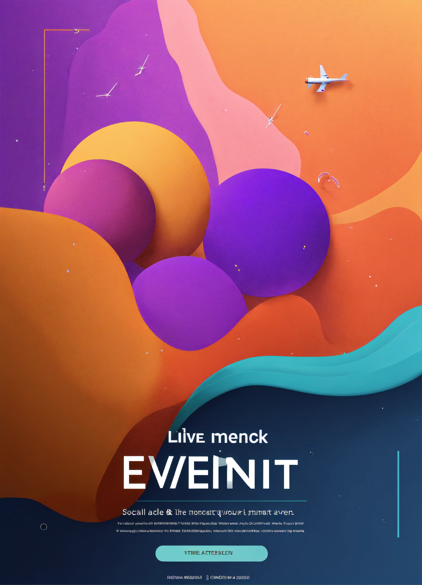 Lexica - Flat design solid colour layout, social media post about event ...