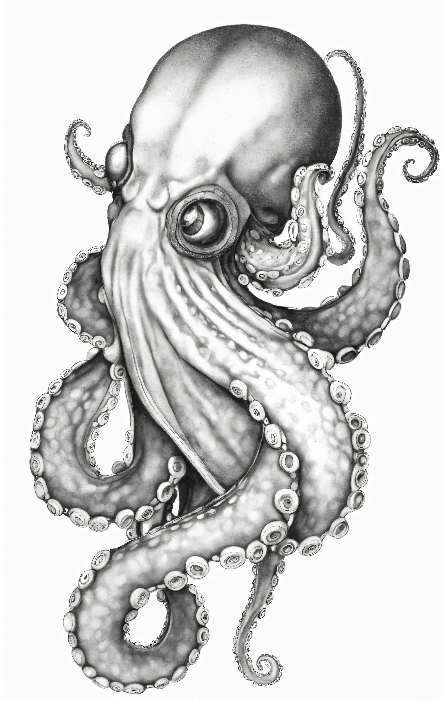 Lexica - Drawing of Realistic octopus