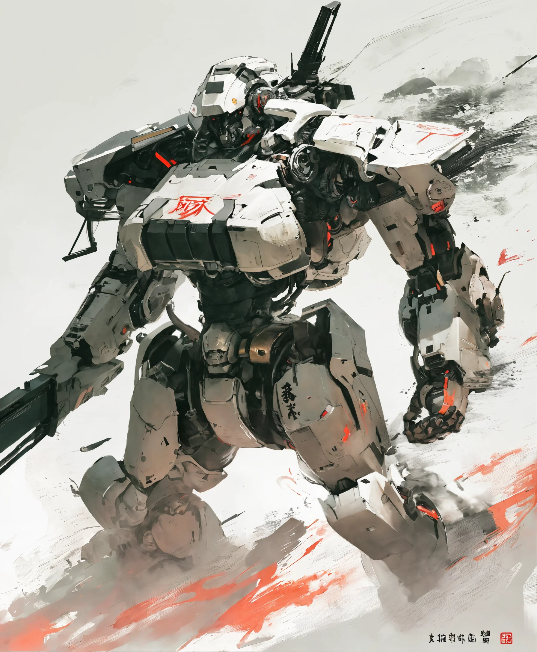 Lexica - Mecha armored shogun. hip-hop dieselpunk. dynamic full body ...