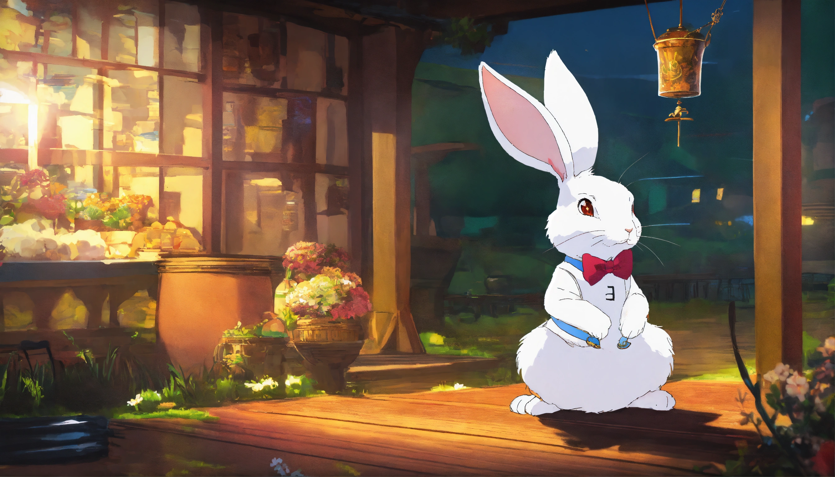 Lexica - An anime-style white rabbit