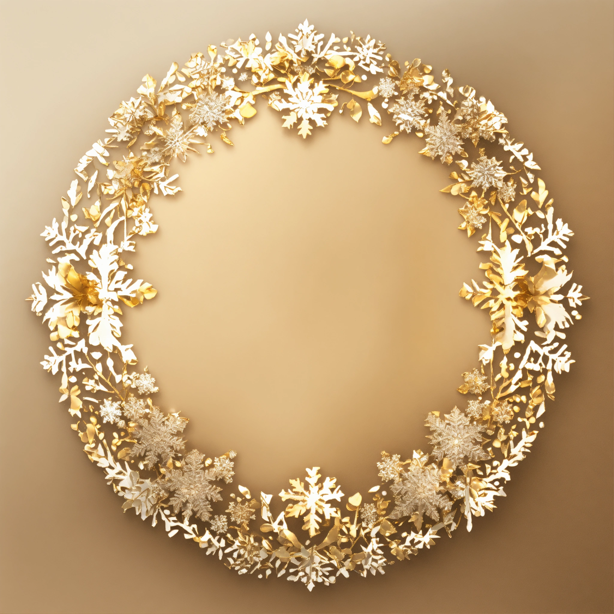 Lexica - Create a slim metallic snow white winter round border in a ...