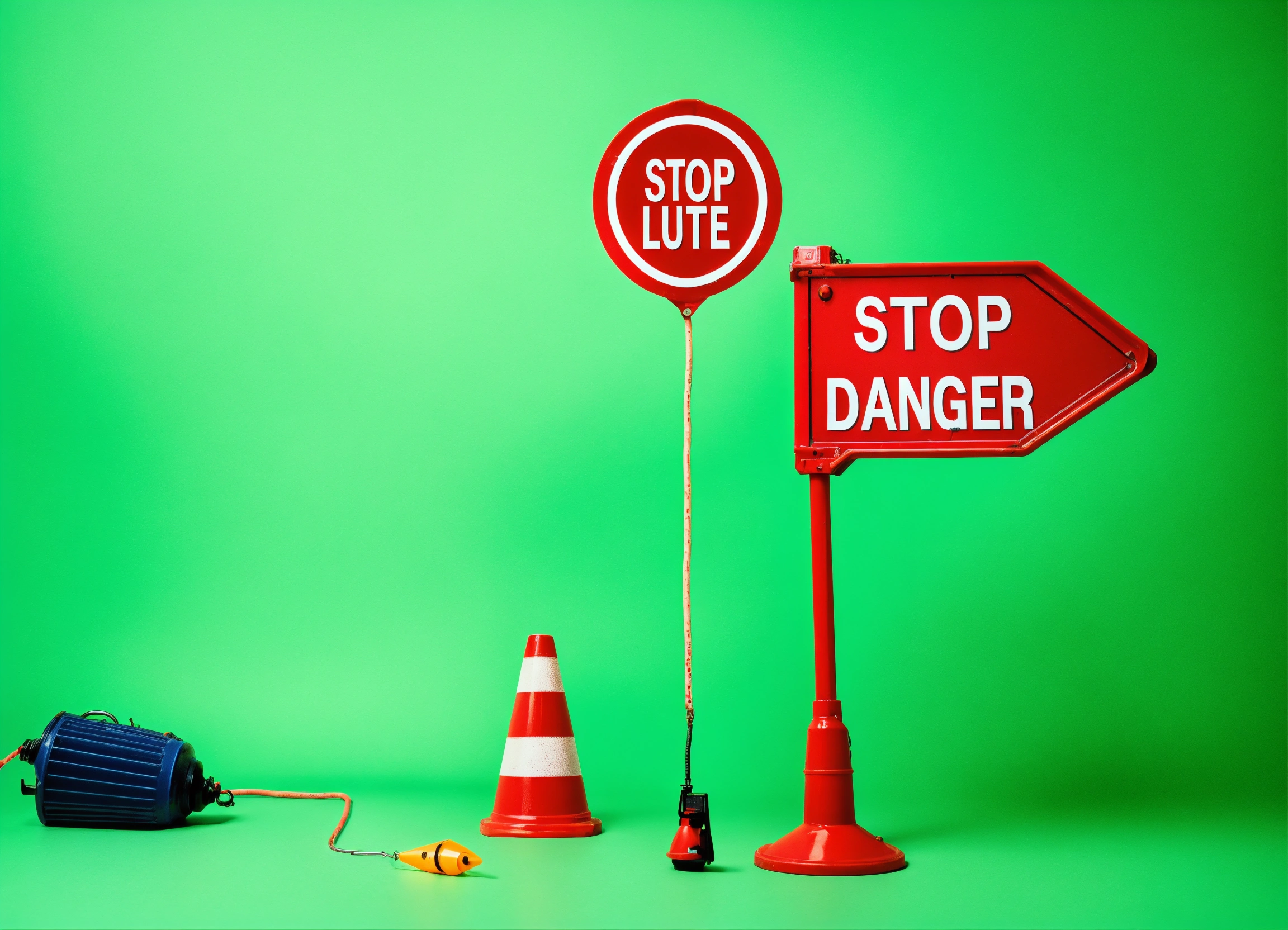 Lexica - Objects suspended in the air danger sign, stop sign, traffic ...