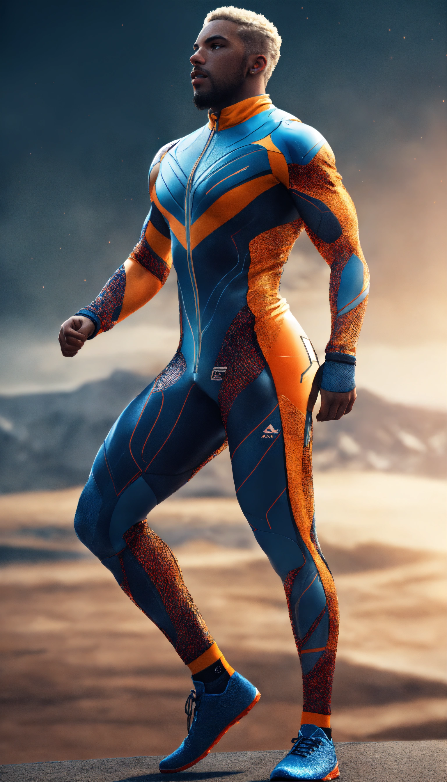 Lexica - Futuristic athlete designs, hard edges, complex and vibrant ...